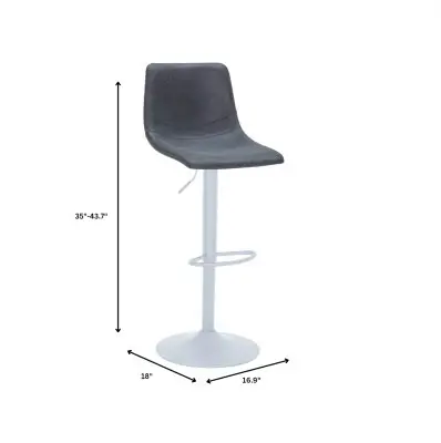 Tilbury - Bar stool - White Base with Charcoal Black Seat Set of 2