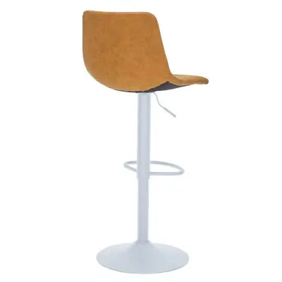 Tilbury - Bar stool White Base- Light Brown