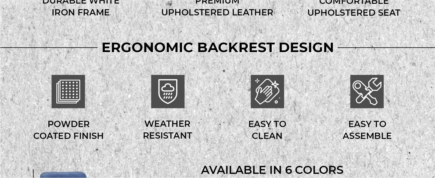 Tilbury - Bar stool -White Base- Peacock Blue