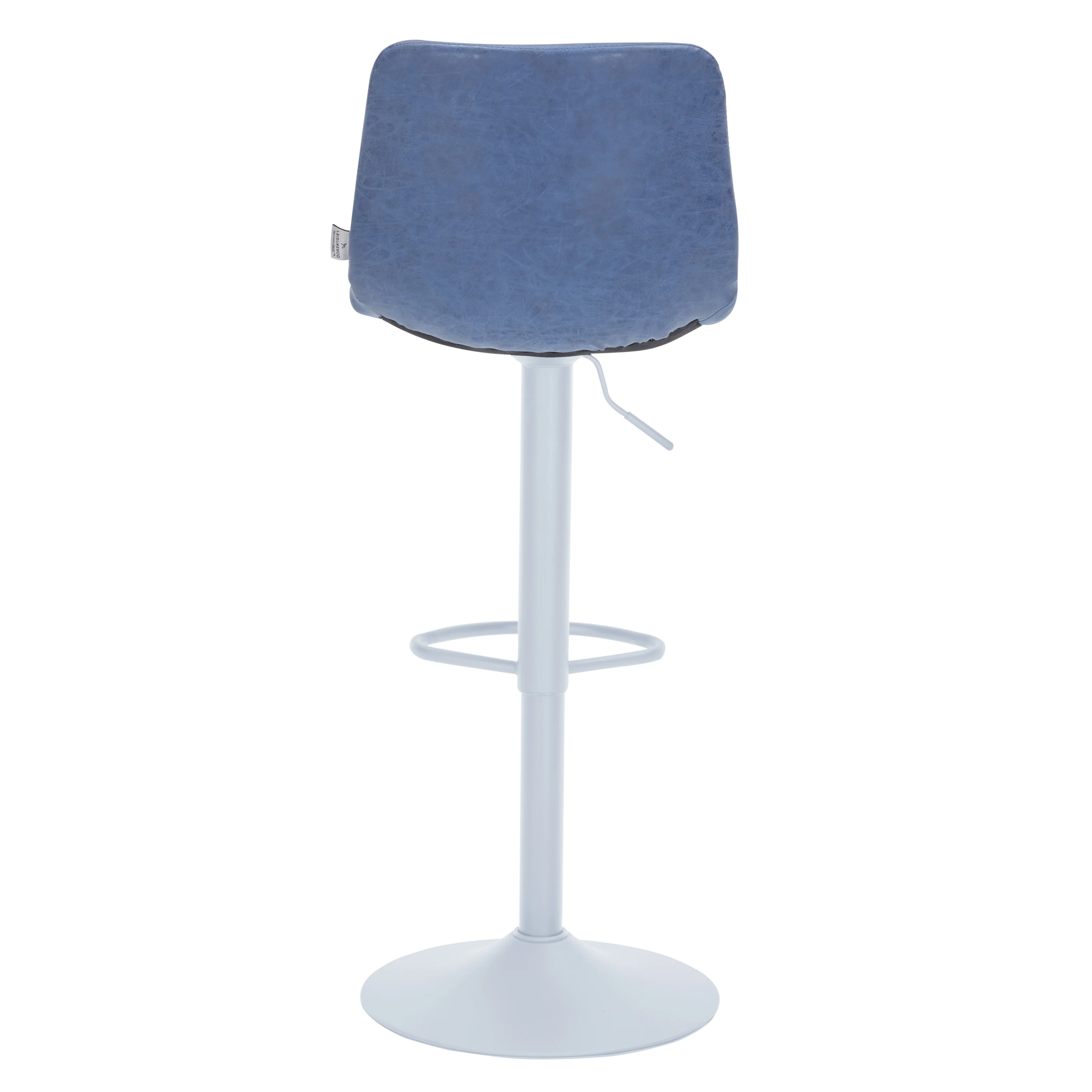 Tilbury - Bar stool -White Base- Peacock Blue