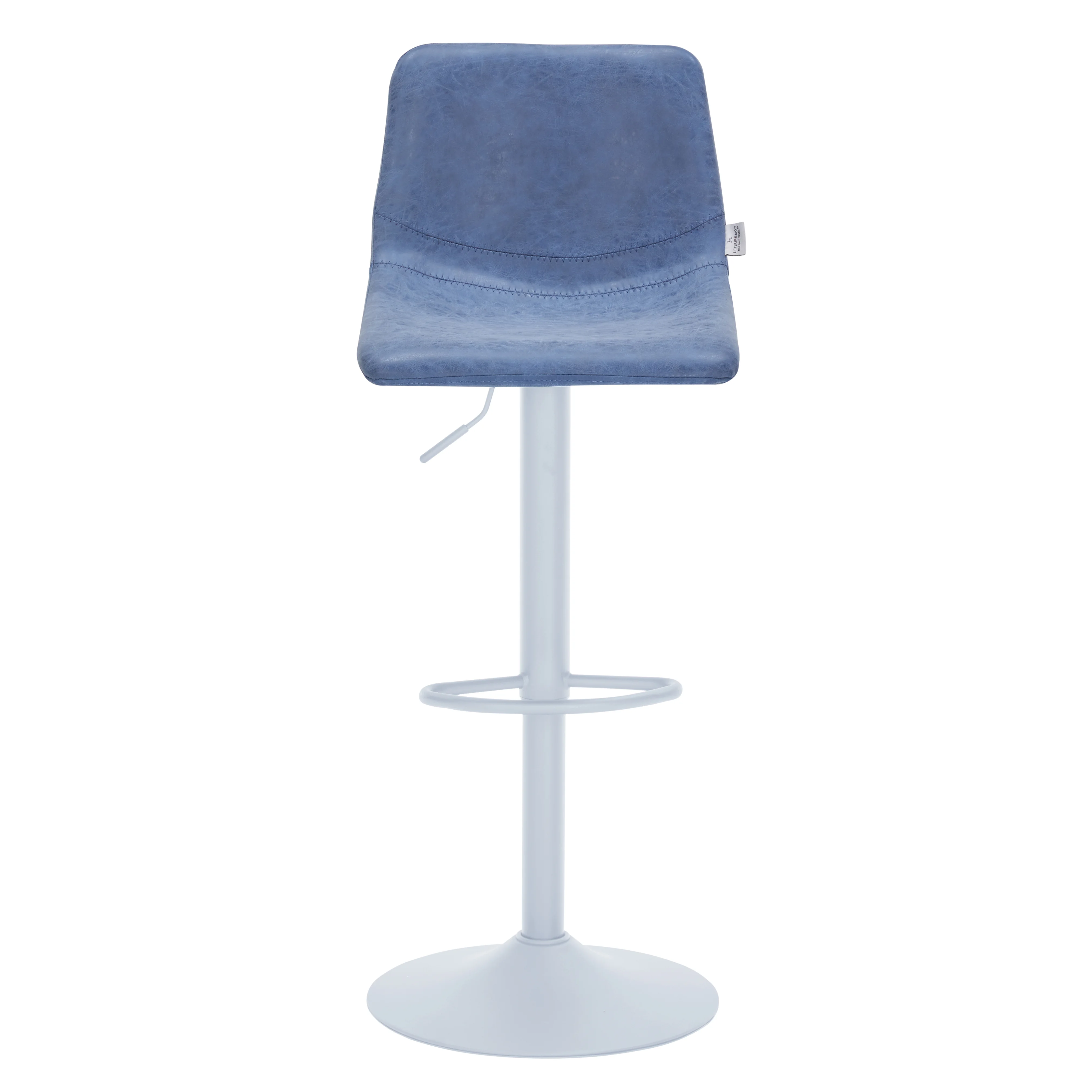Tilbury - Bar stool -White Base- Peacock Blue Set of 2