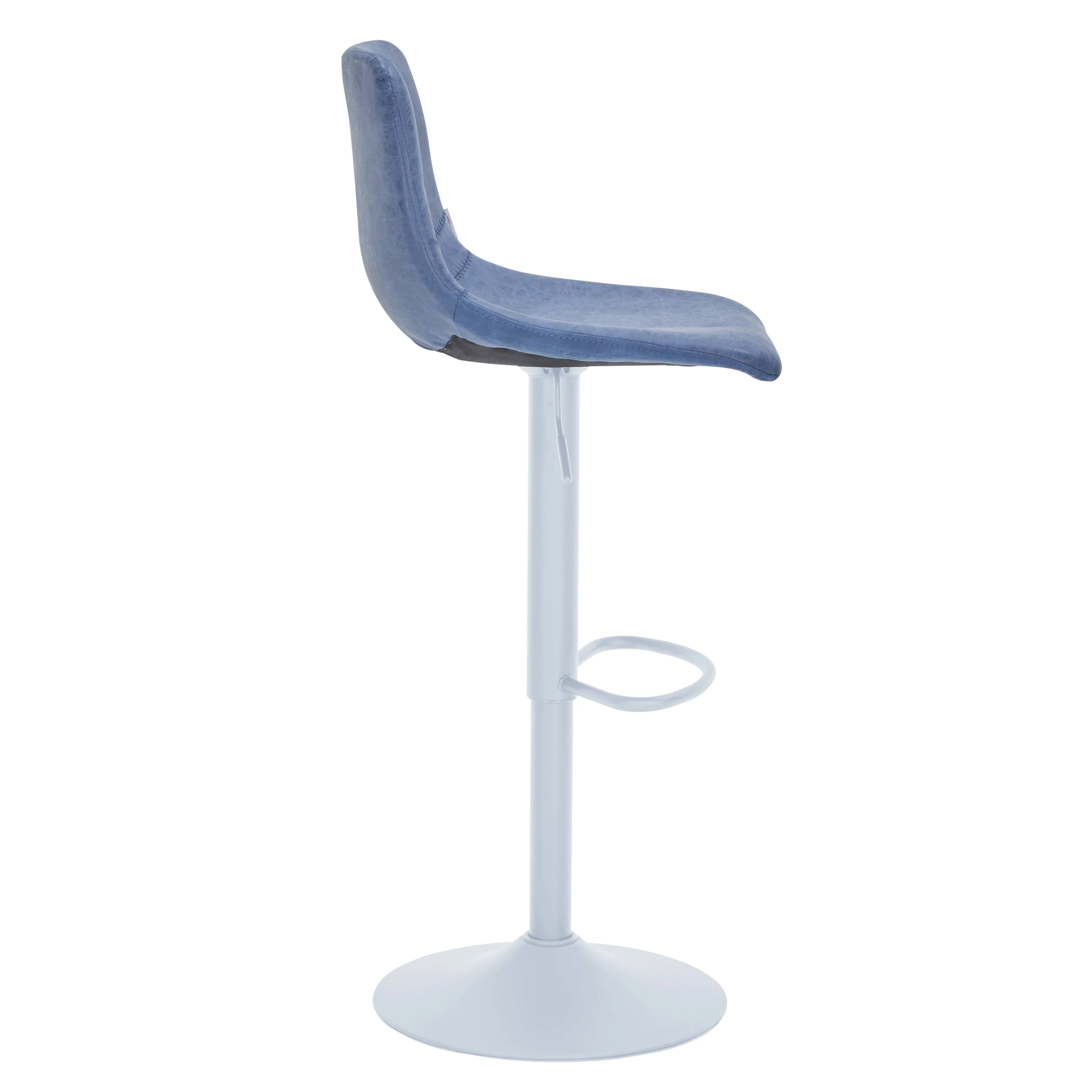 Tilbury - Bar stool -White Base- Peacock Blue Set of 2