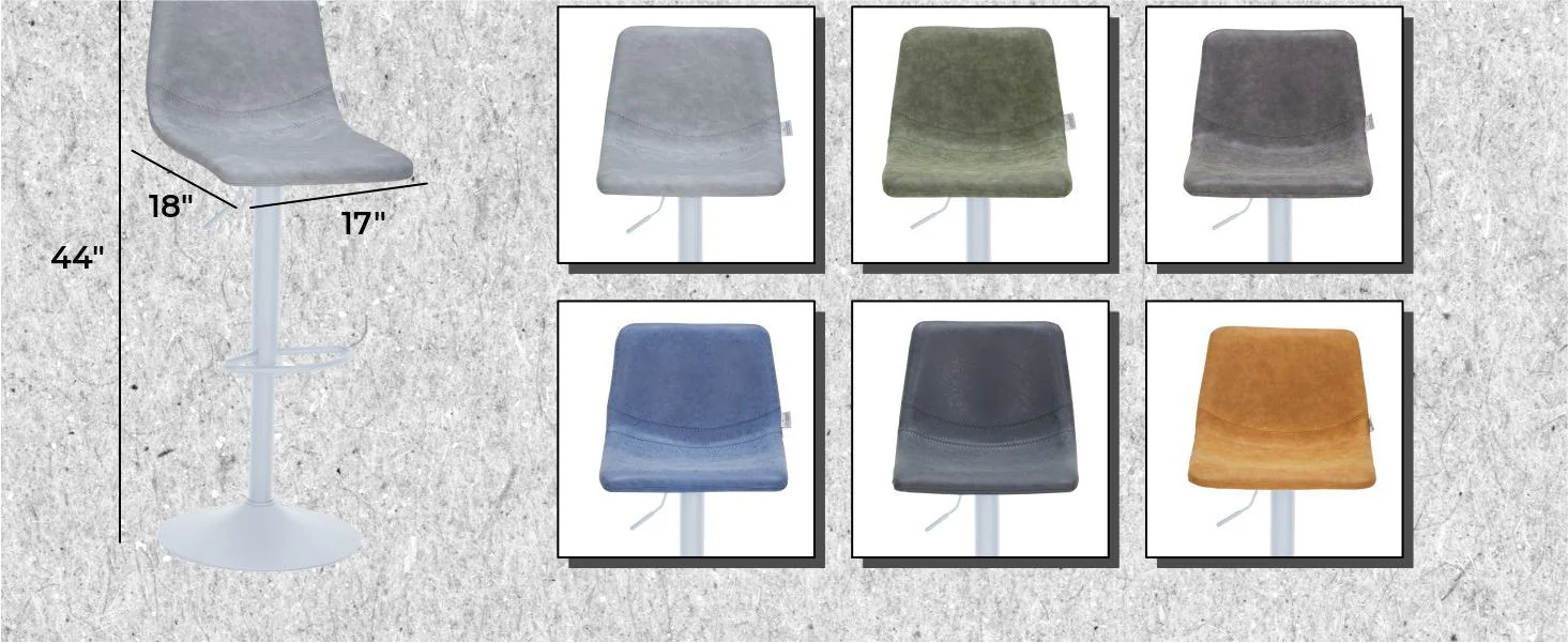 Tilbury - Bar stool -White base- Light Grey