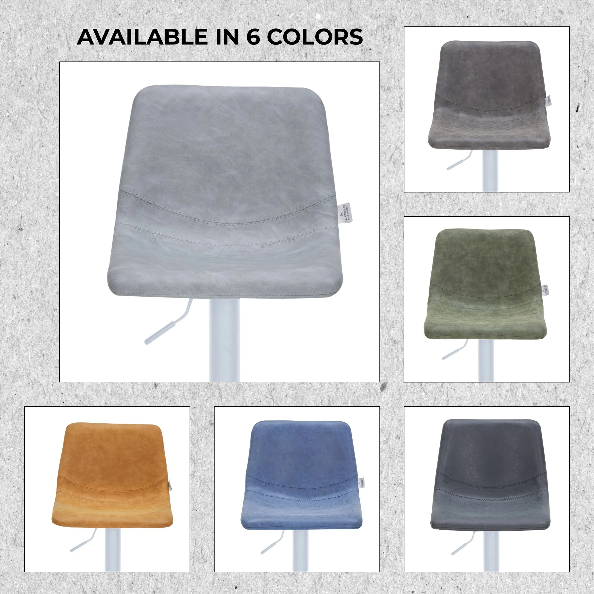 Tilbury - Bar stool -White base- Light Grey