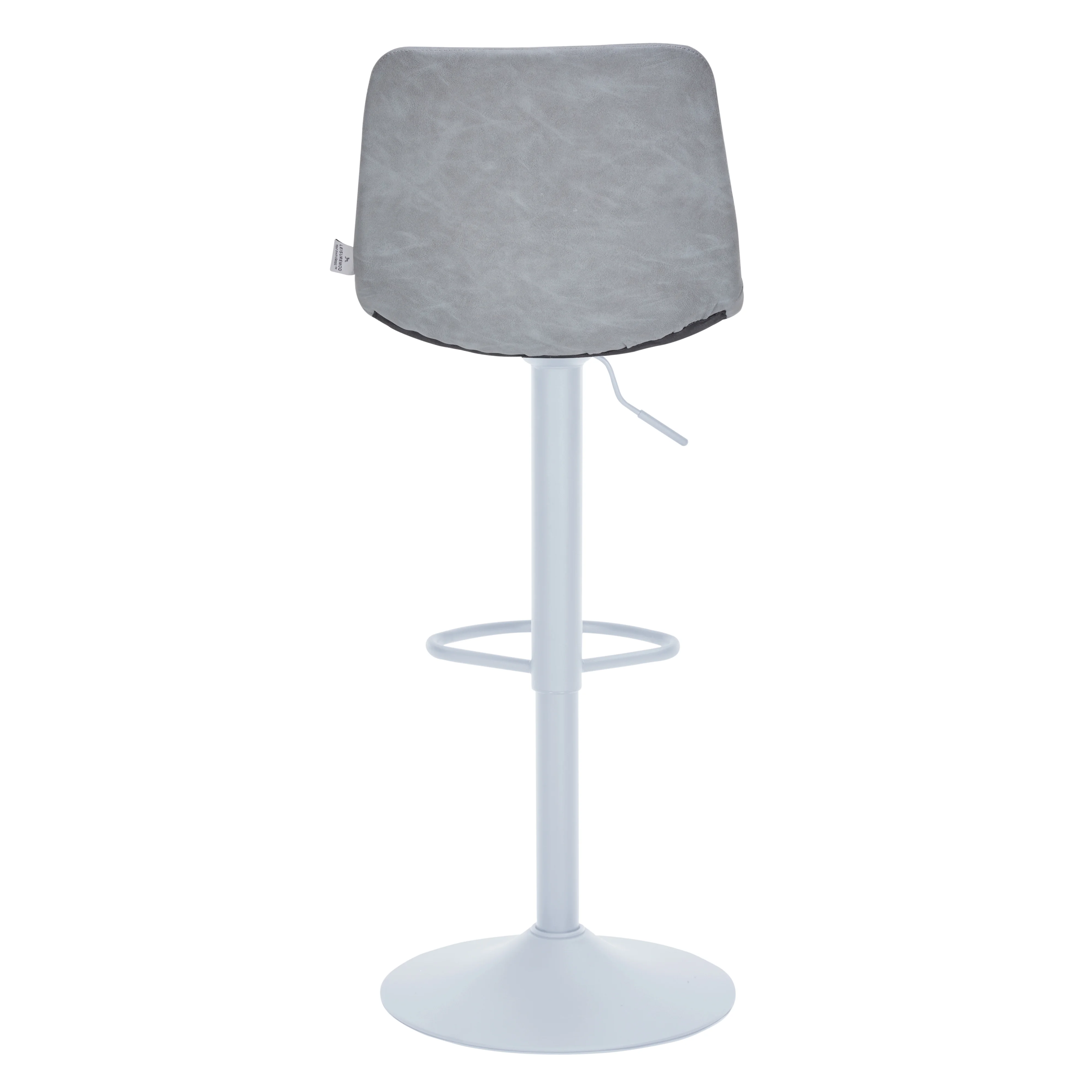 Tilbury - Bar stool -White base- Light Grey