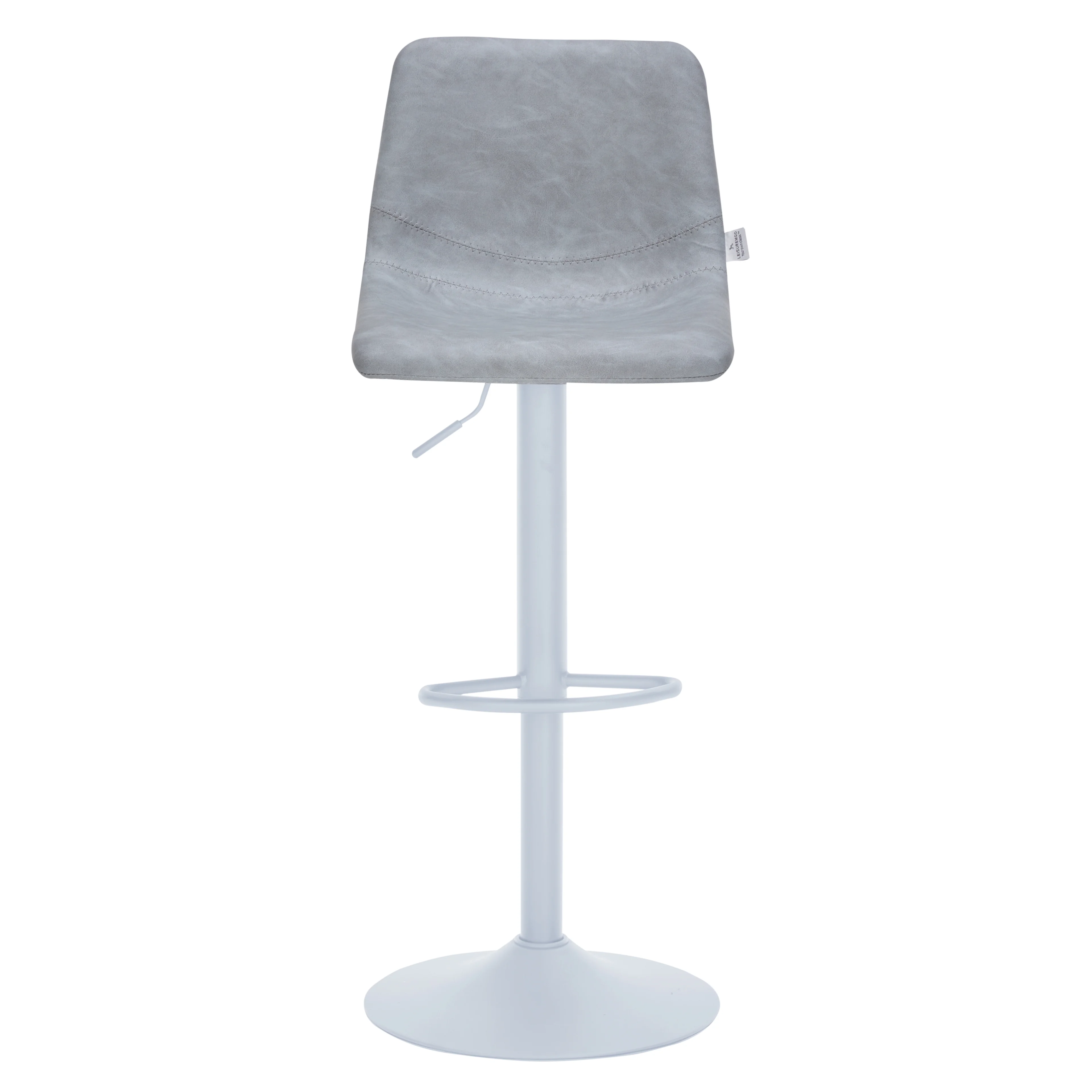 Tilbury - Bar stool -White base- Light Grey
