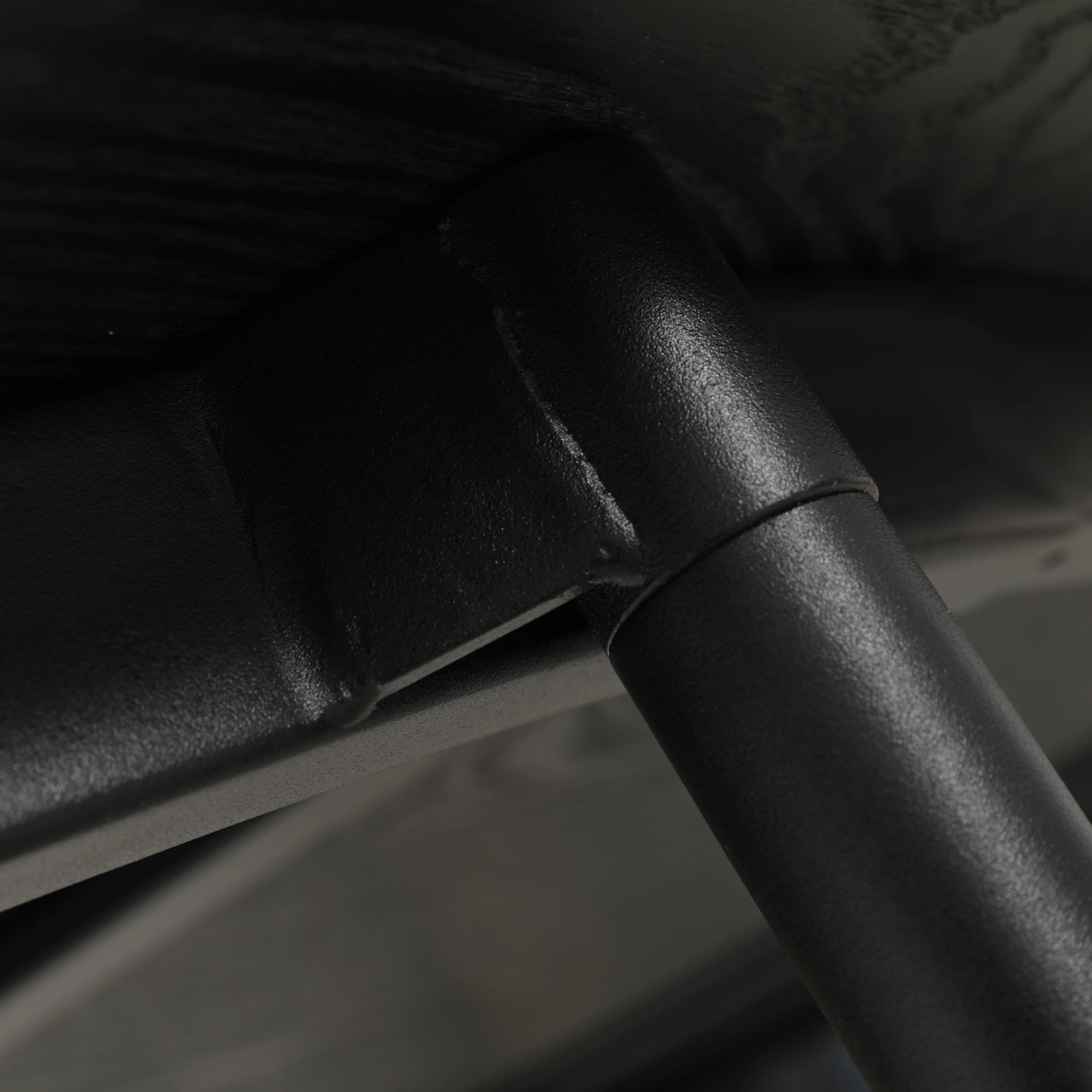 Euston Dining Set, 6 Blue Chairs and Black Table