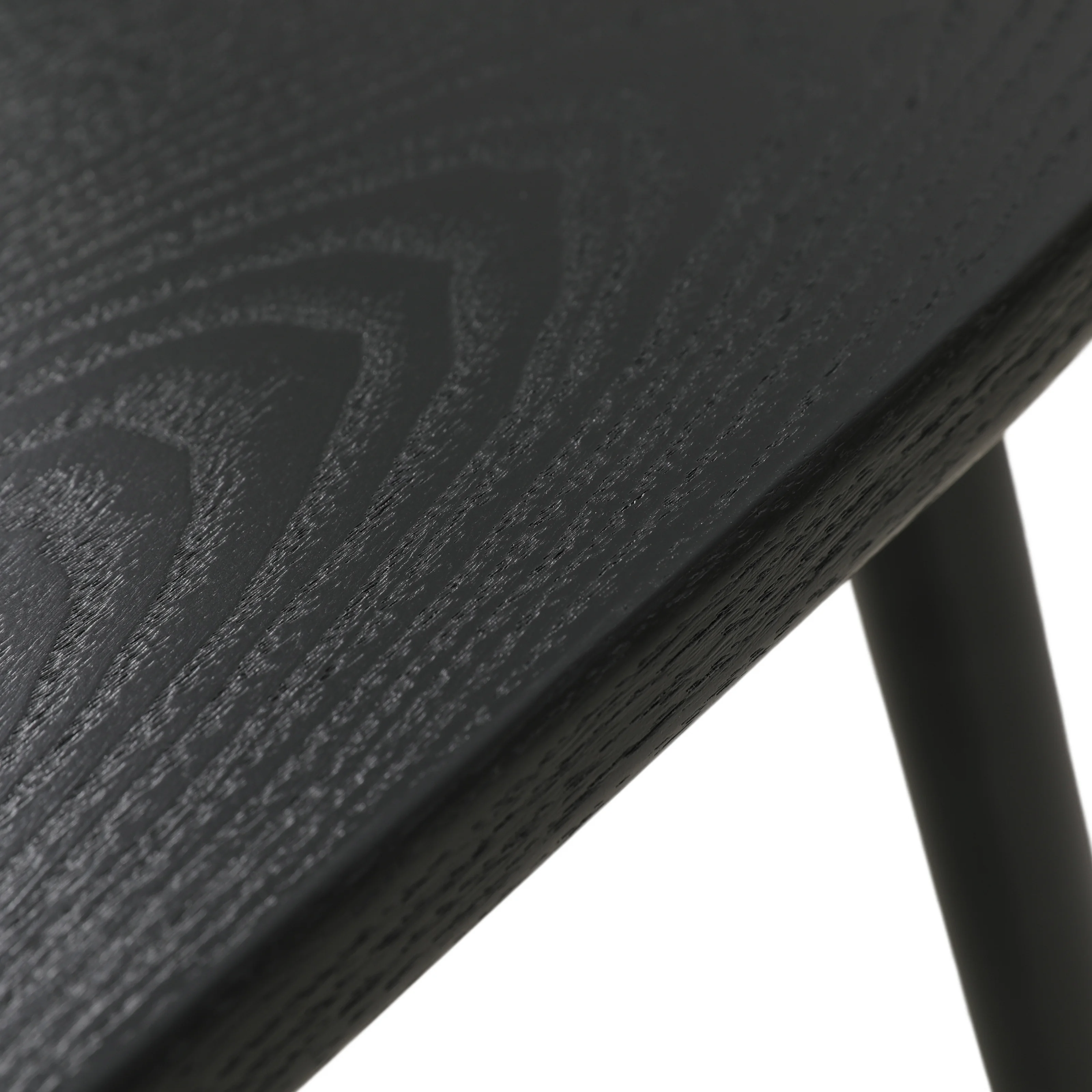 Tule Modern 71" Oval Dining Table with MDF Top and Black Steel Legs in Black