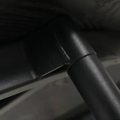 Tule 9-Piece Dining Set in Steel Frame with 8 Upholstered Seat Dining Chairs and 83" Oval Dining Table with MDF Tabletop