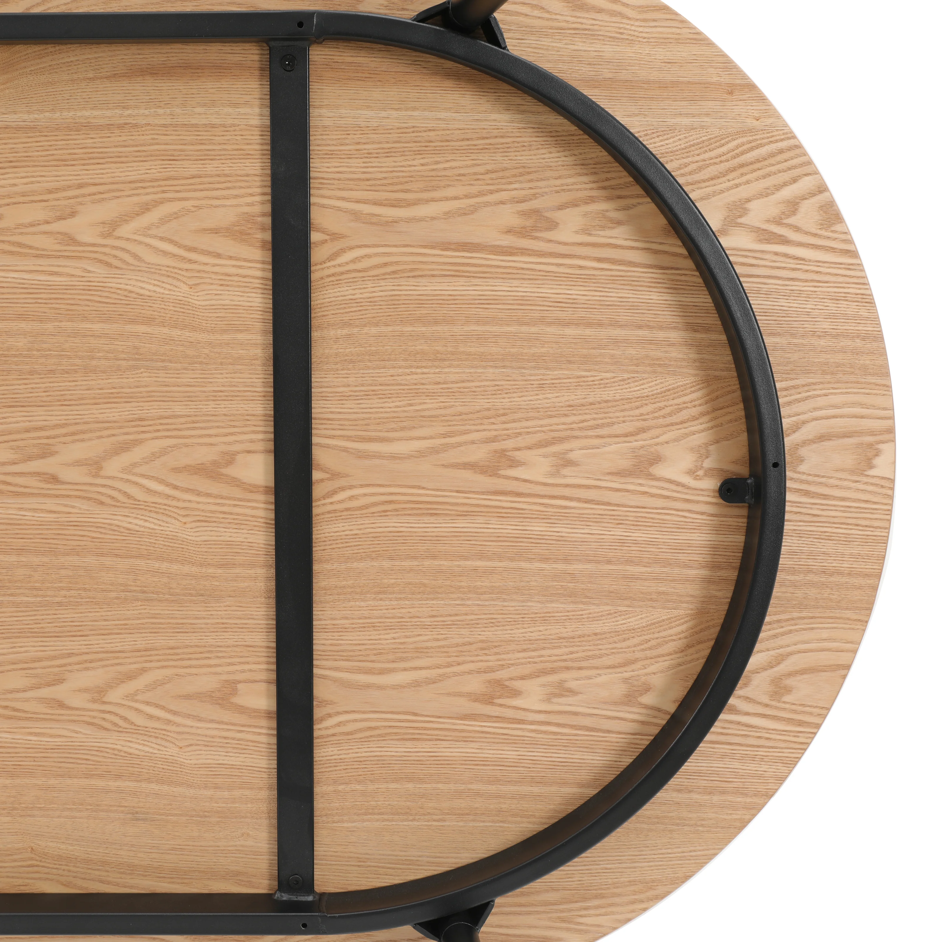 Tule 9-Piece Dining Set in Steel Frame with 8 Upholstered Seat Dining Chairs and 83" Oval Dining Table with MDF Tabletop