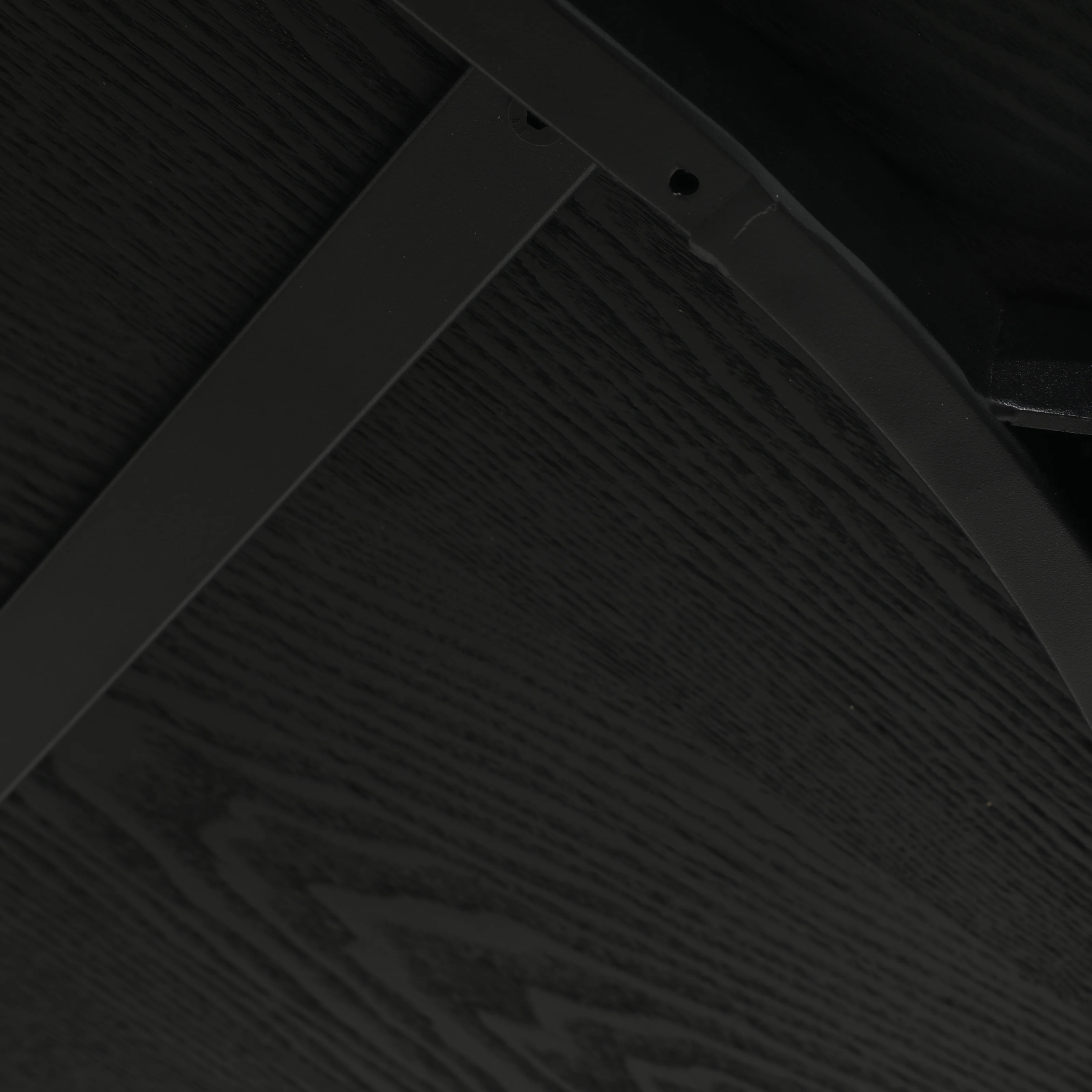 Tule Modern 83" Oval Dining Table with MDF Top and Black Steel Legs in Black