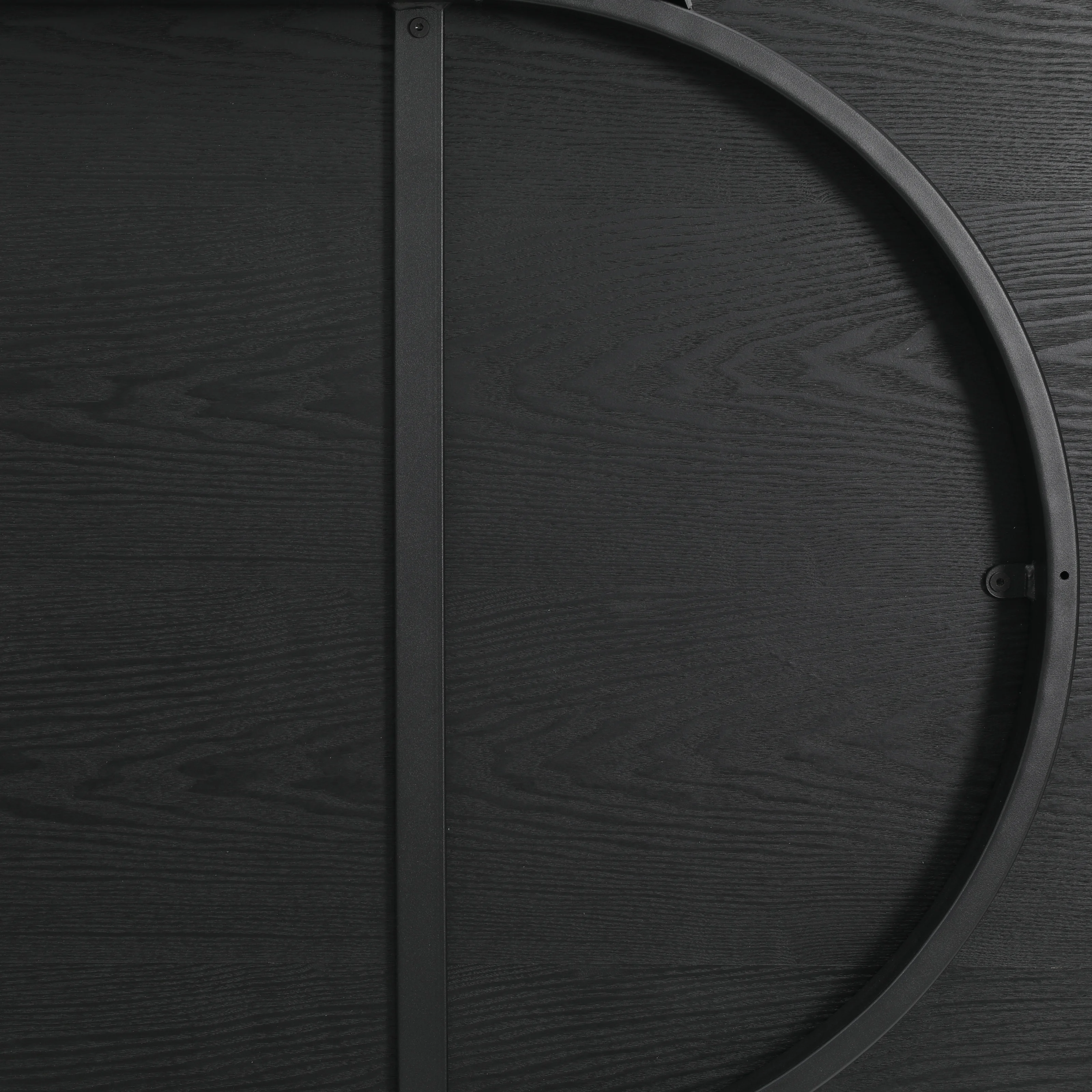 Tule Modern 83" Oval Dining Table with MDF Top and Black Steel Legs in Black