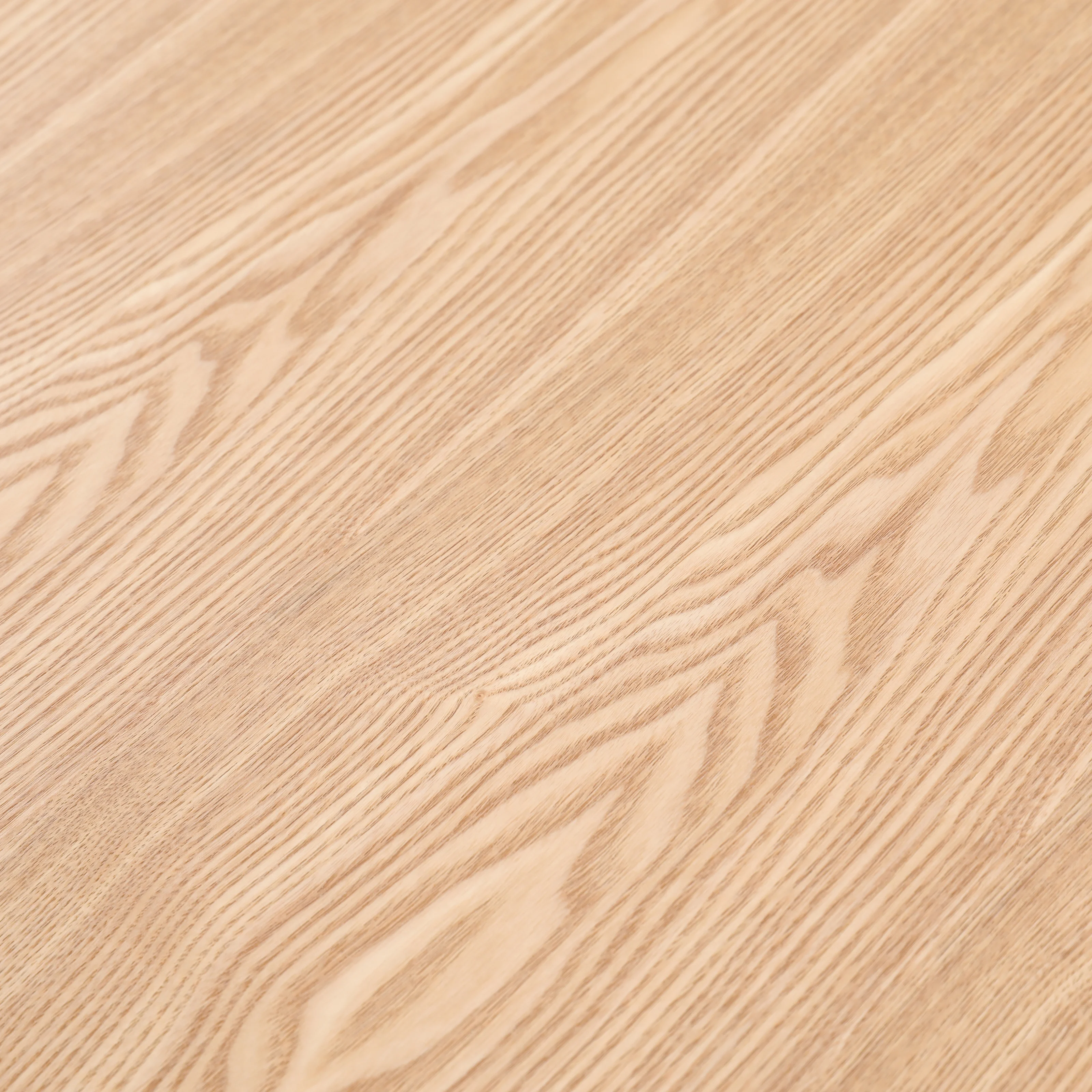 Tule Modern 83" Oval Dining Table with MDF Top and Black Steel Legs in Natural Wood