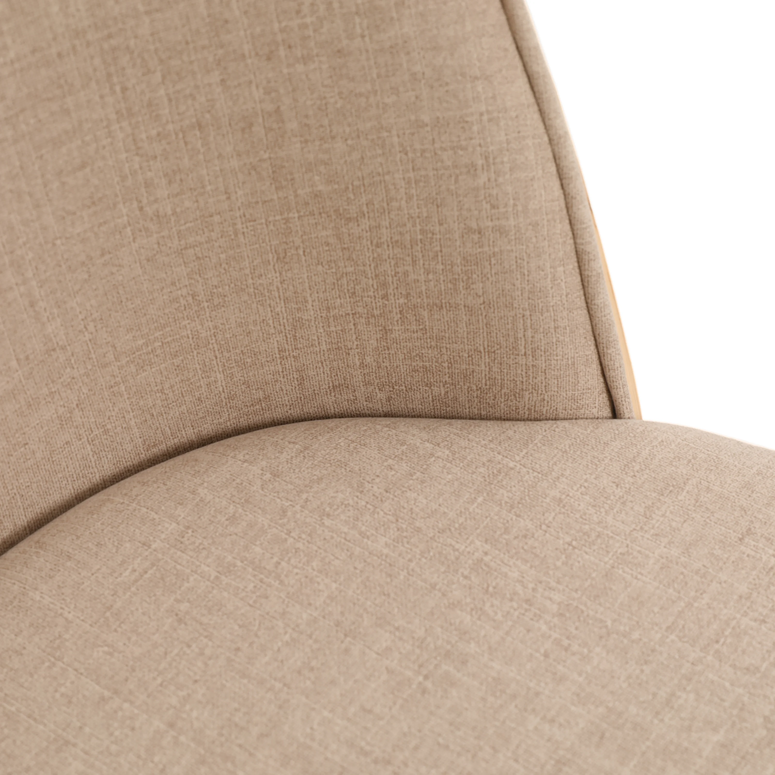 Tule Mid-Century Modern Dining Side Chair with Velvet Seat and White Powder-Coated Steel Frame