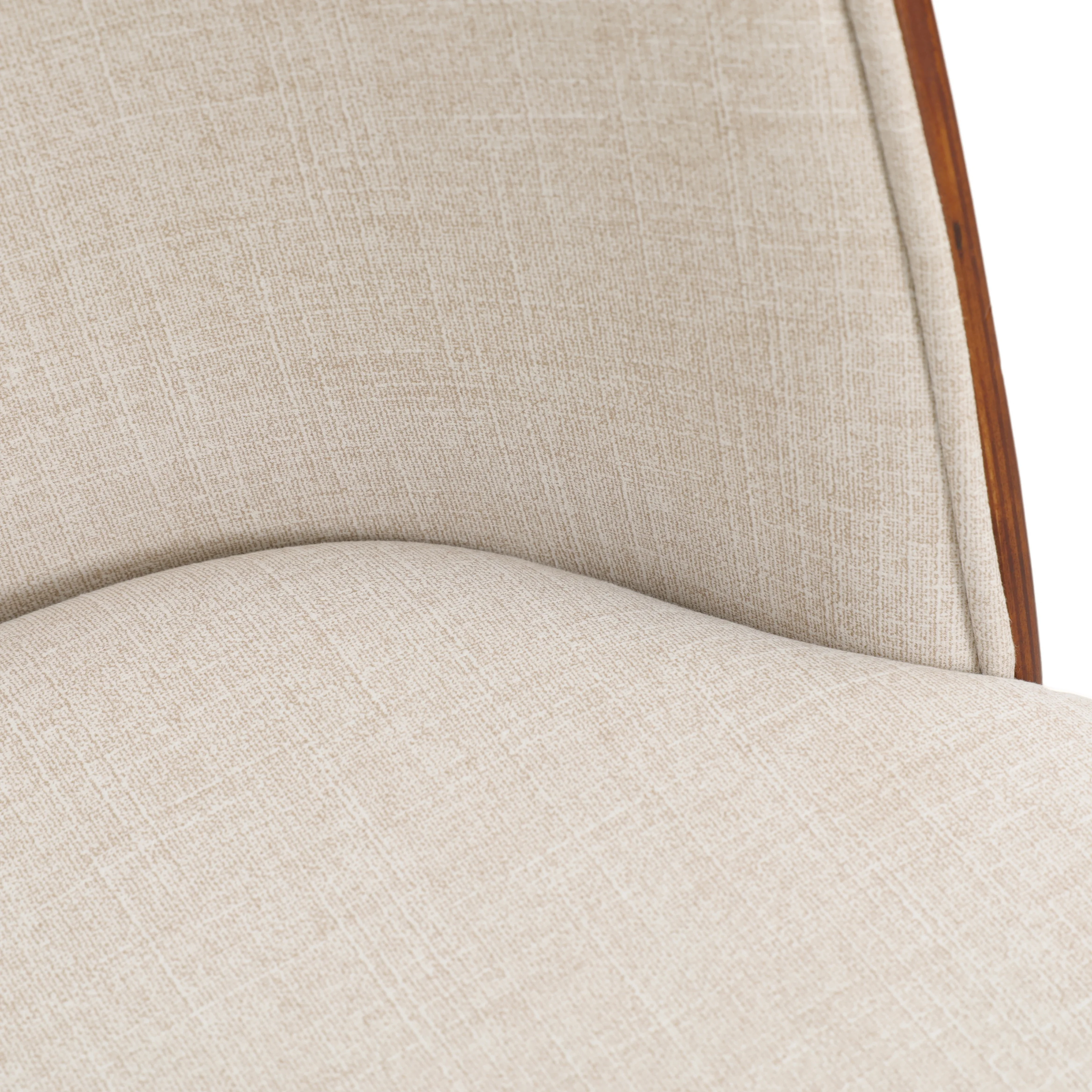 Tule Mid-Century Modern Fabric Dining Side Chair with White Powder-Coated Steel Frame