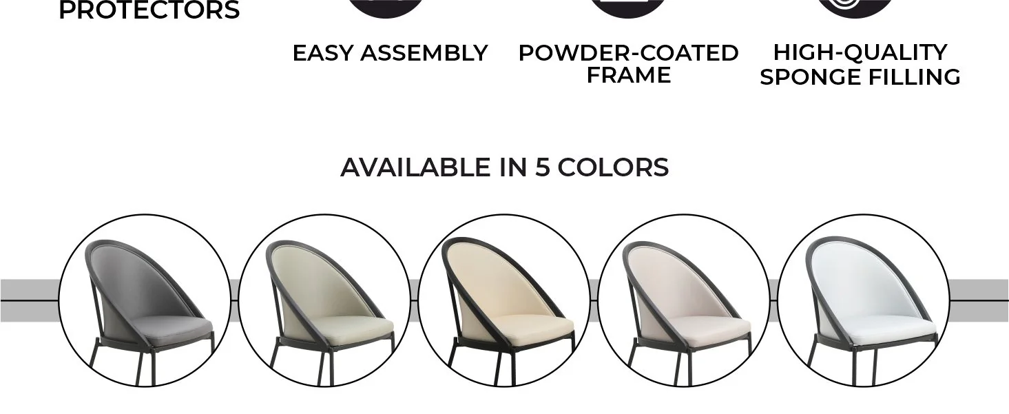 Urbane Collection Modern Dining Chair in Charcoal