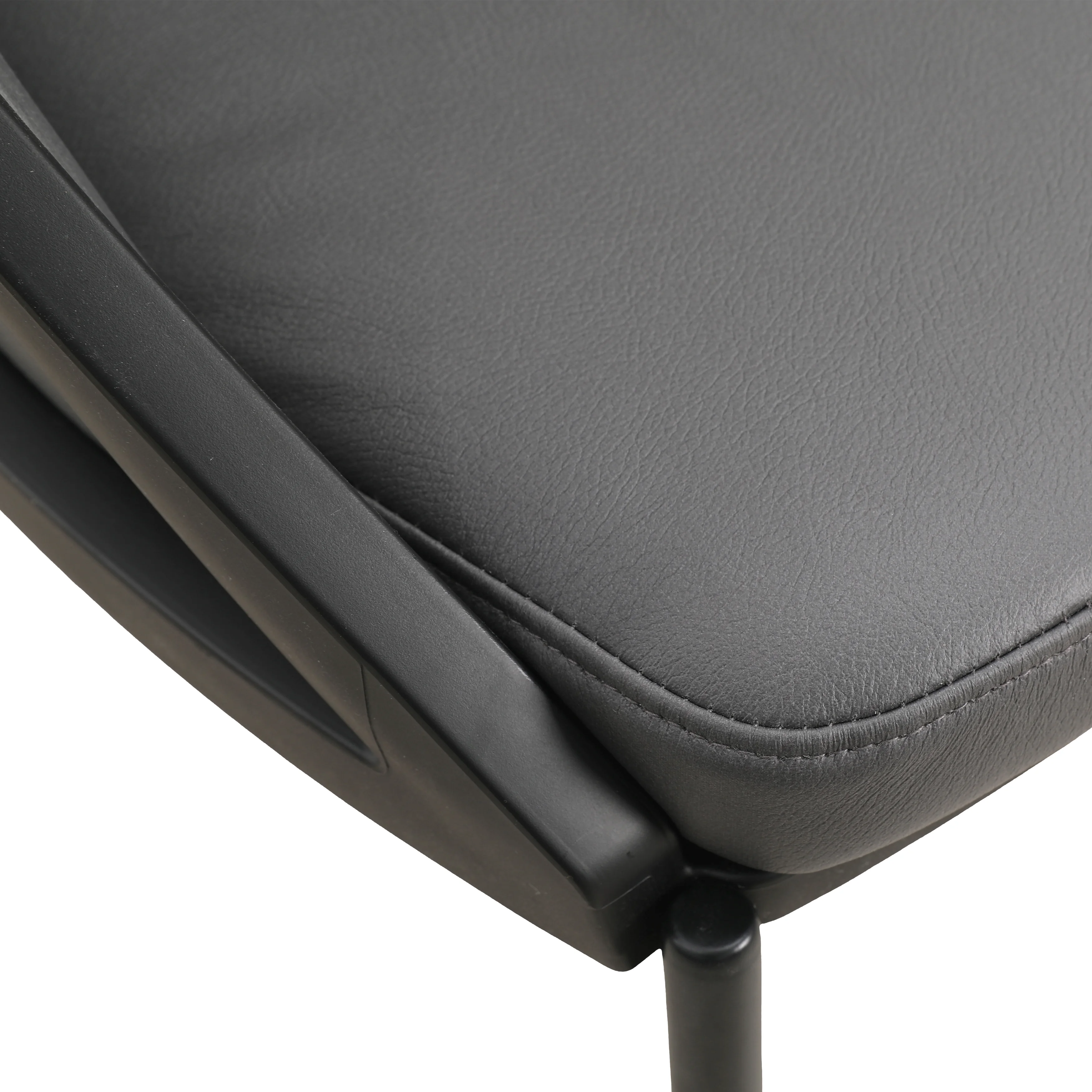 Urbane Collection Modern Dining Chair in Charcoal - Set of 2