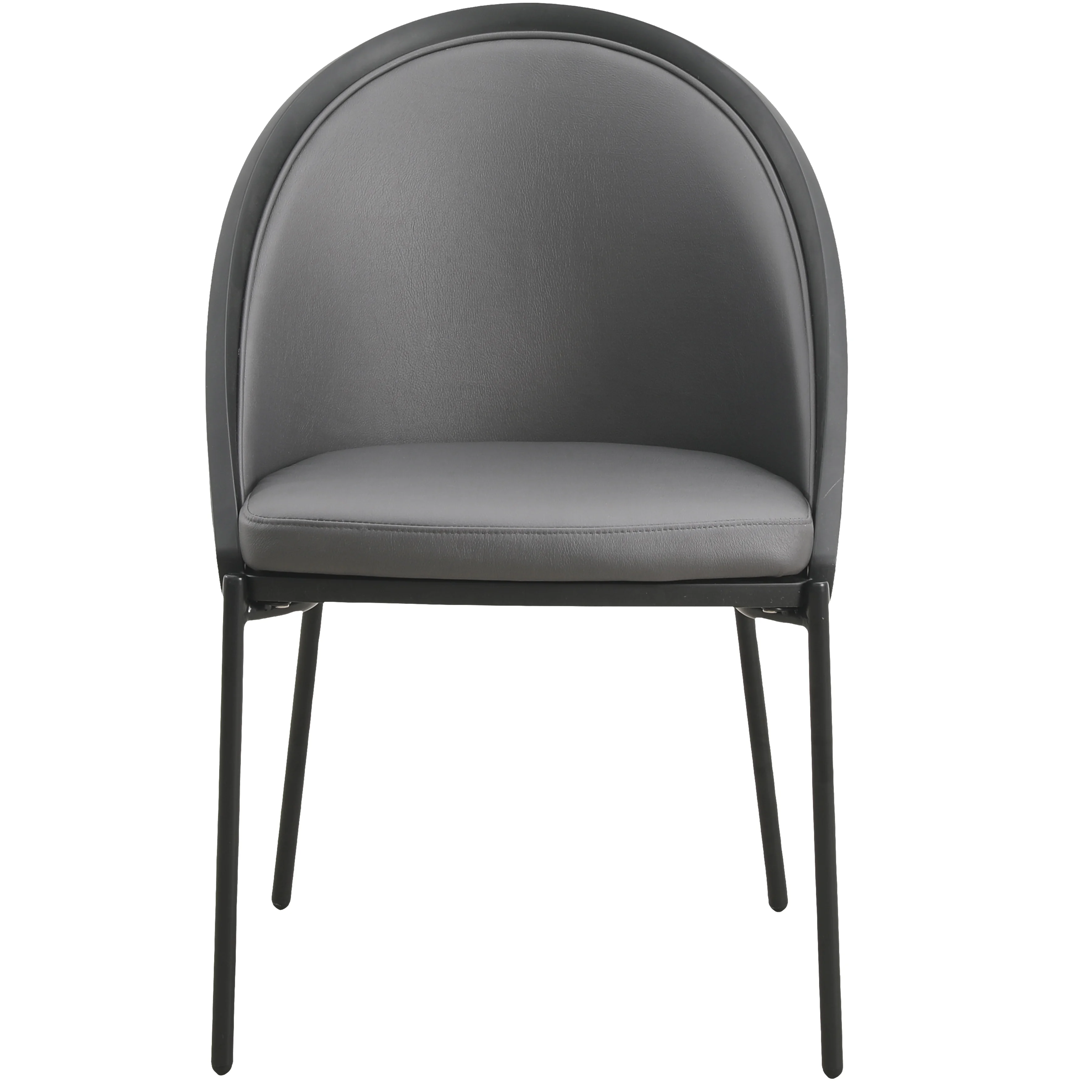 Urbane Collection Modern Dining Chair in Charcoal - Set of 2