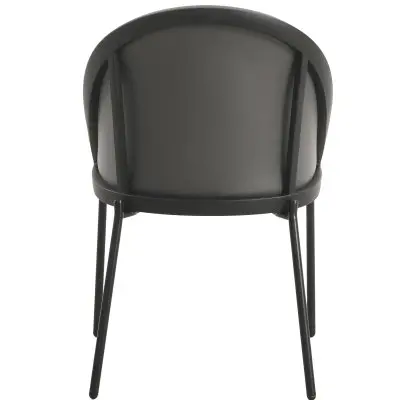 Urbane Collection Modern Dining Chair in Charcoal - Set of 4