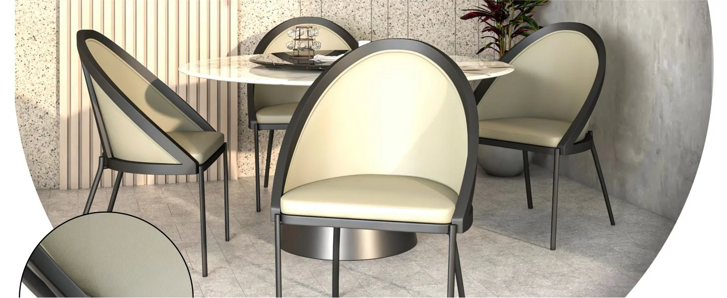 Urbane Collection Modern Dining Chair With Olive Green