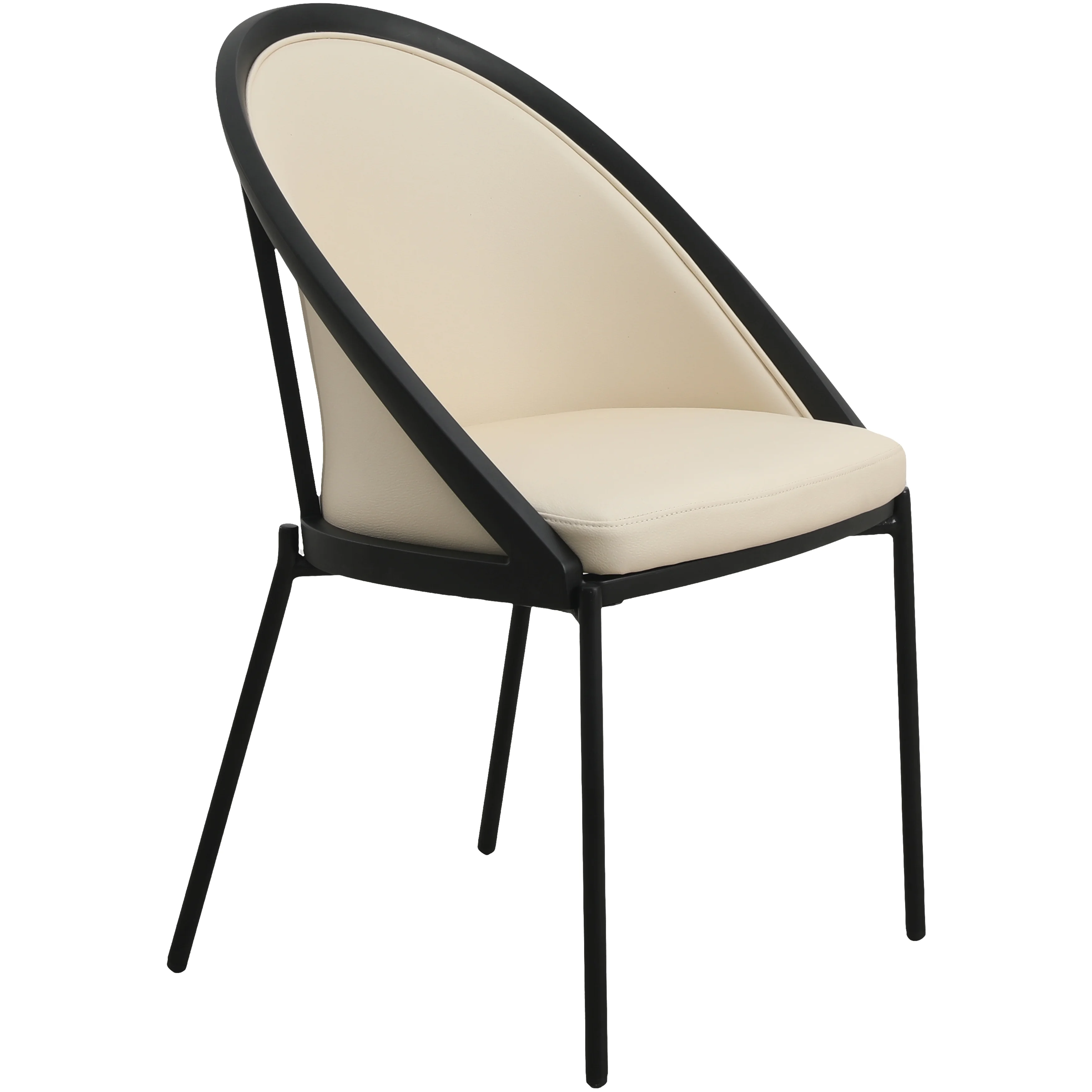 Urbane Collection Modern Dining Chair in Taupe - Set of 2