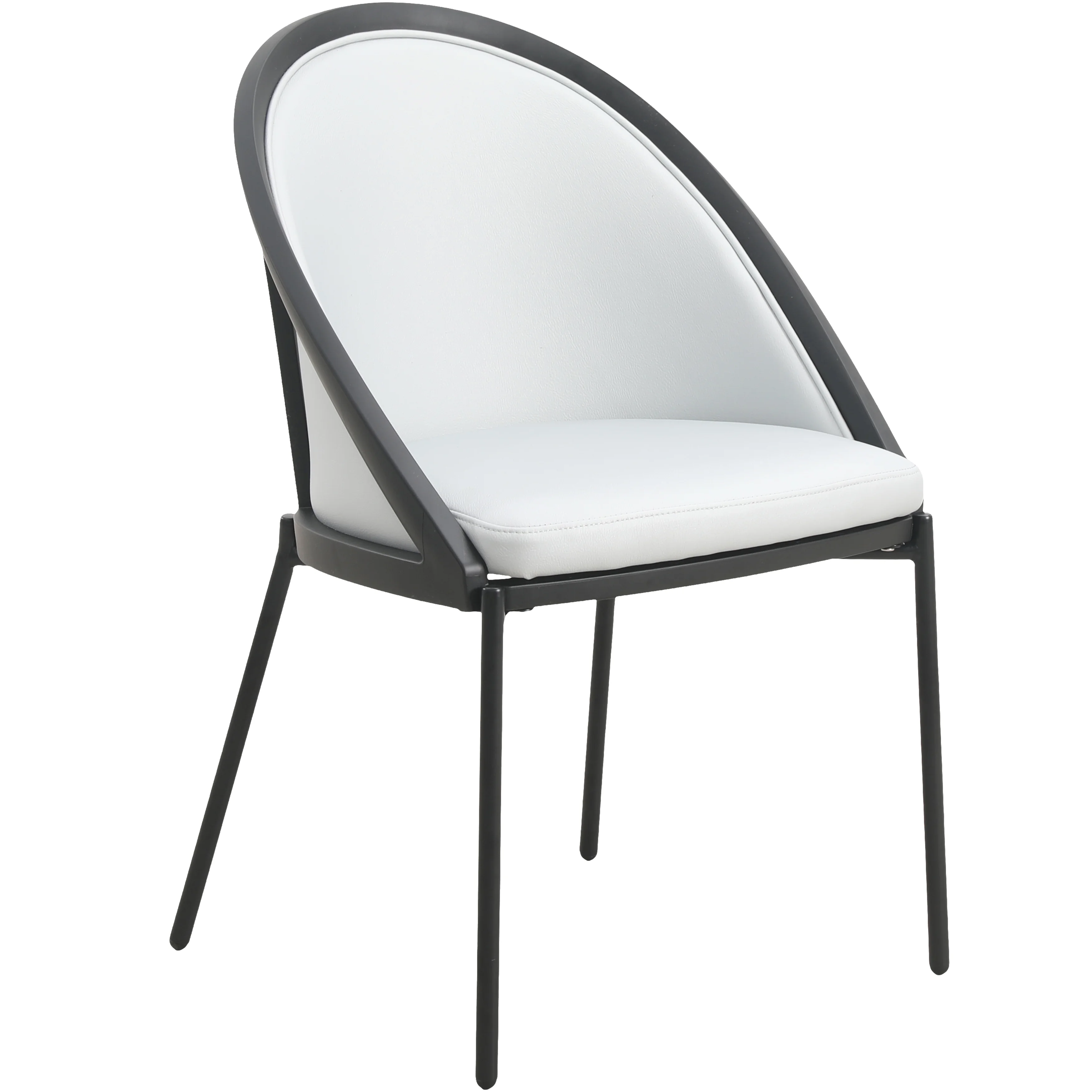 Urbane Collection Modern Dining Chair in White - Set of 2