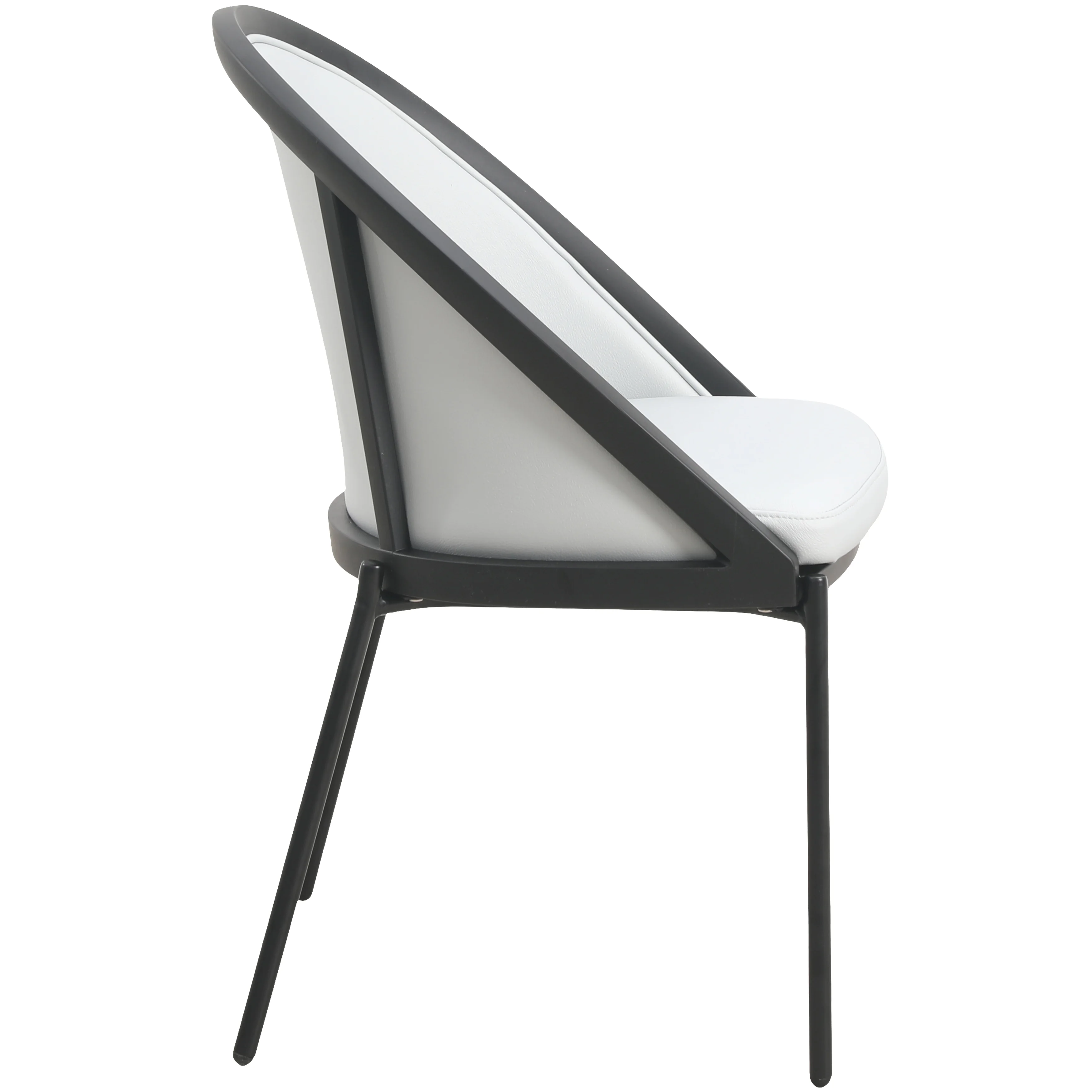 Urbane Collection Modern Dining Chair in White - Set of 4