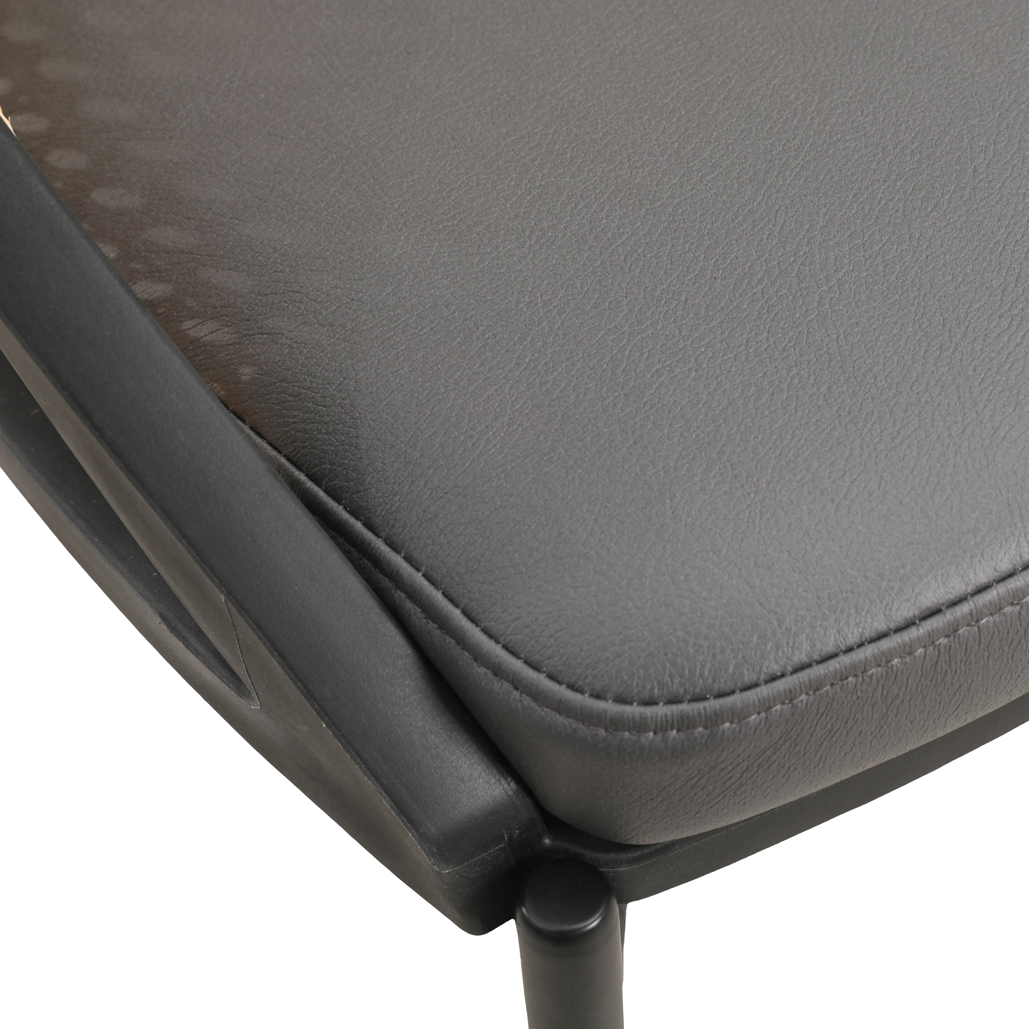 Urbane Collection Modern Dining Chair With Wicker back in Charcoal