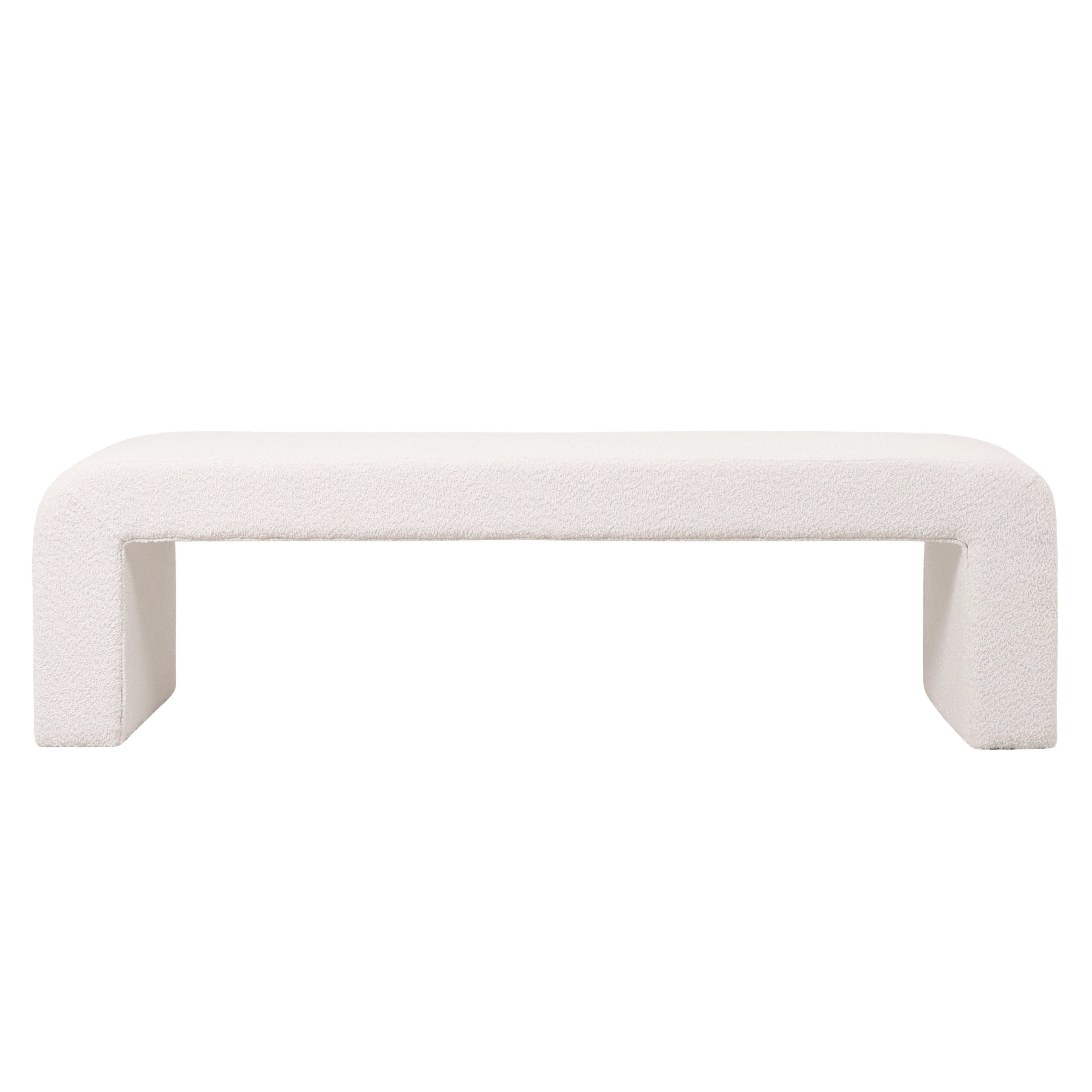 Vint Collection Modern 63" Bench In Boulce White