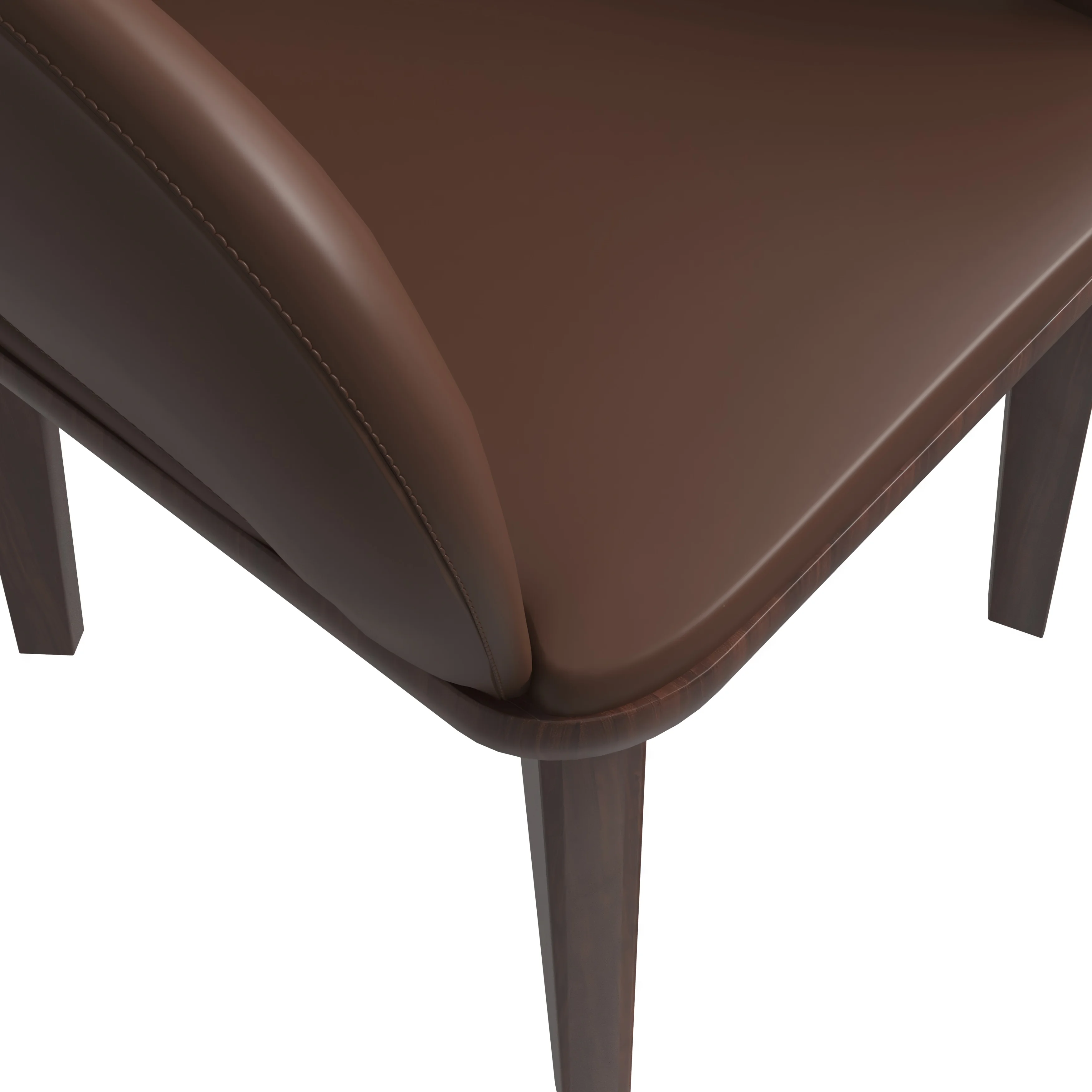 Vivara Collection Modern Dining Chair in Dark Brown