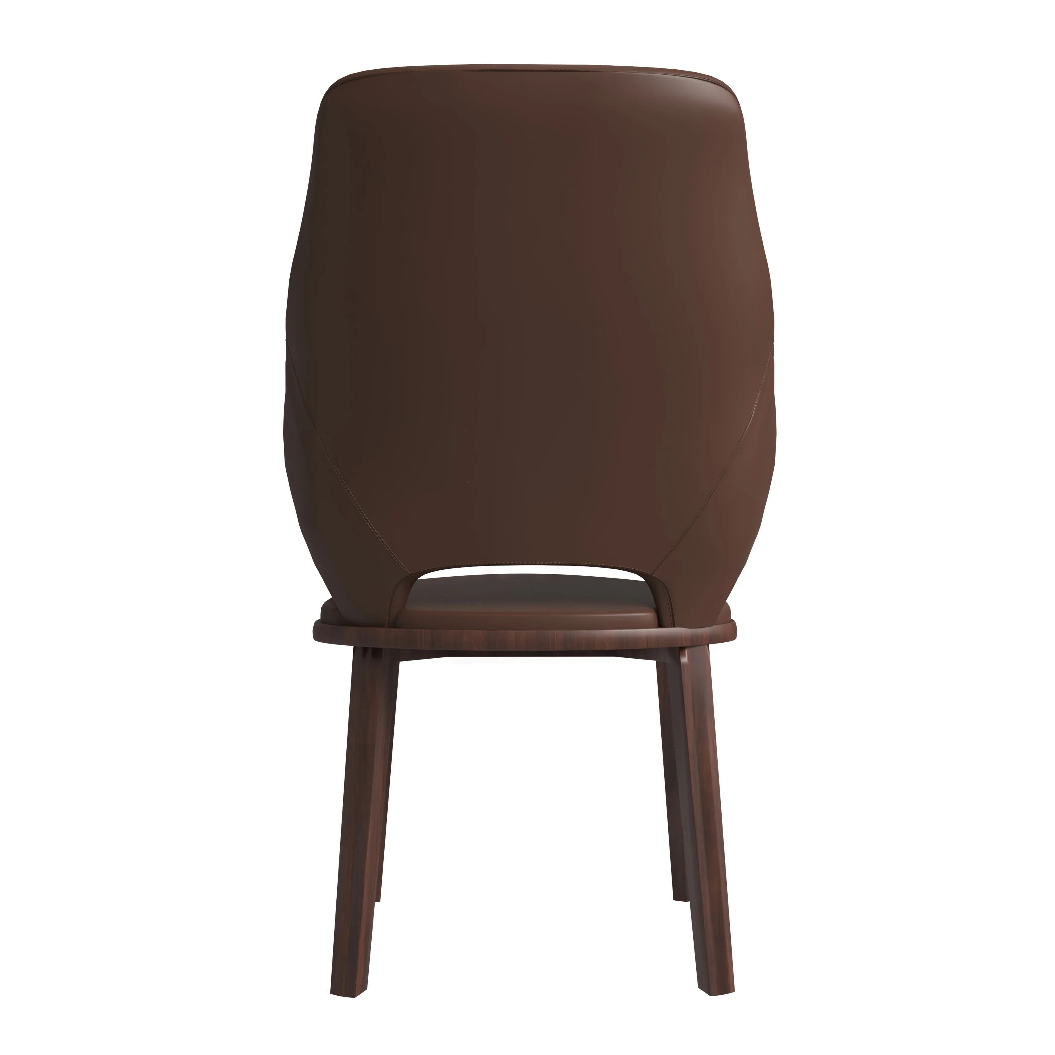 Vivara Collection Modern Dining Chair in Dark Brown