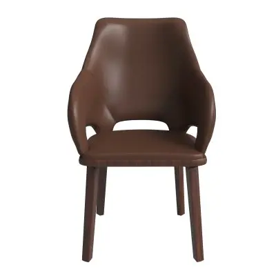 Vivara Collection Modern Dining Chair in Dark Brown Set of 2
