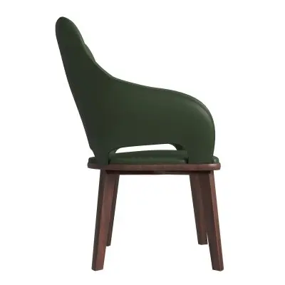 Vivara Collection Modern Dining Chair in Dark Green