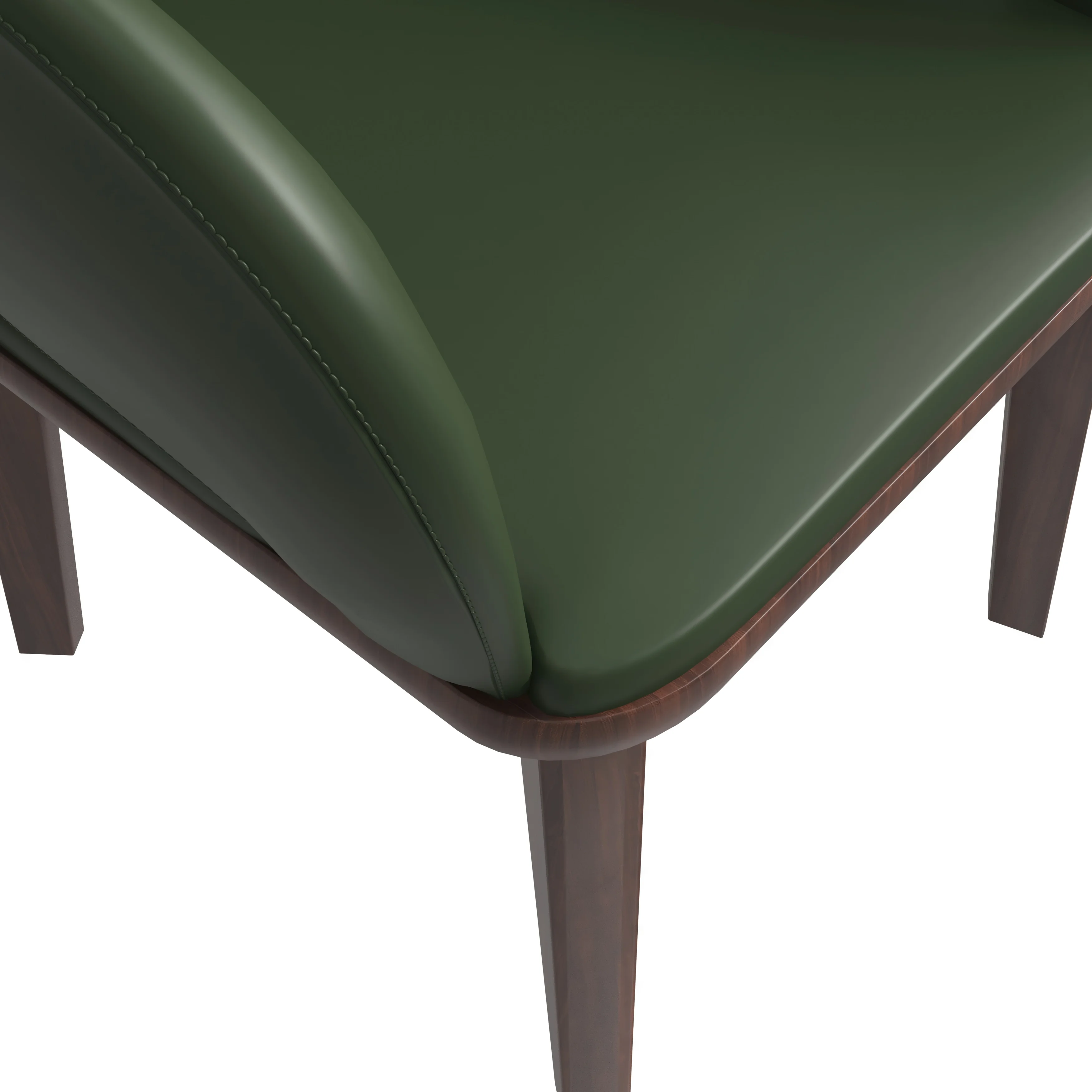 Vivara Collection Modern Dining Chair in Dark Green Set of 4
