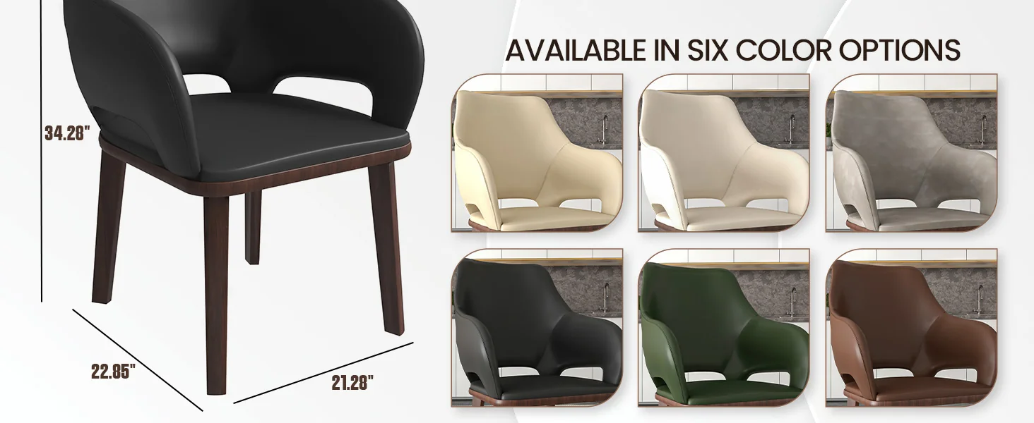 Vivara Collection Modern Dining Chair in Dark Grey