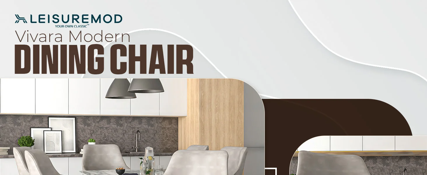 Vivara Collection Modern Dining Chair in Grey