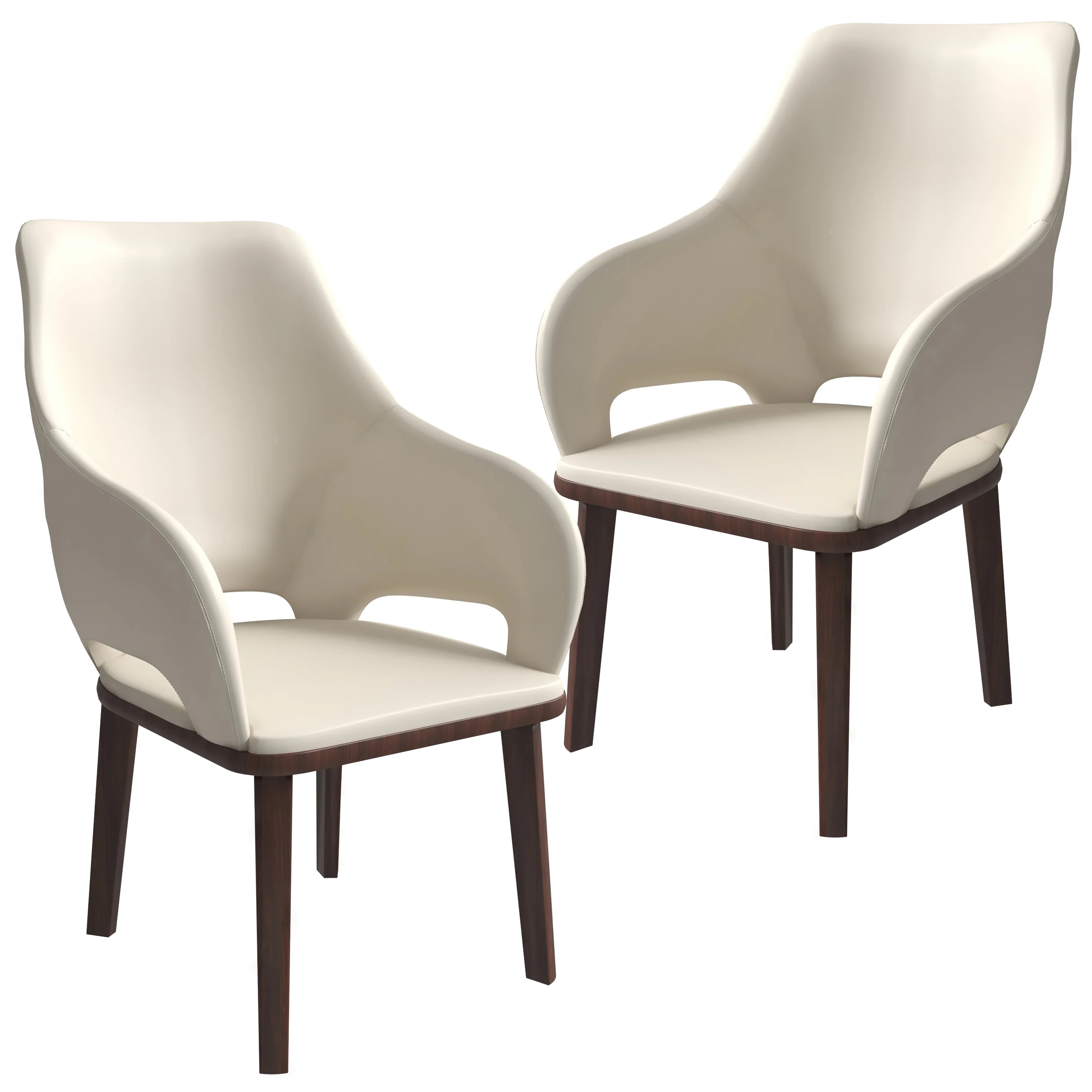 Vivara Collection Modern Dining Chair in Light Taupe Set of 2