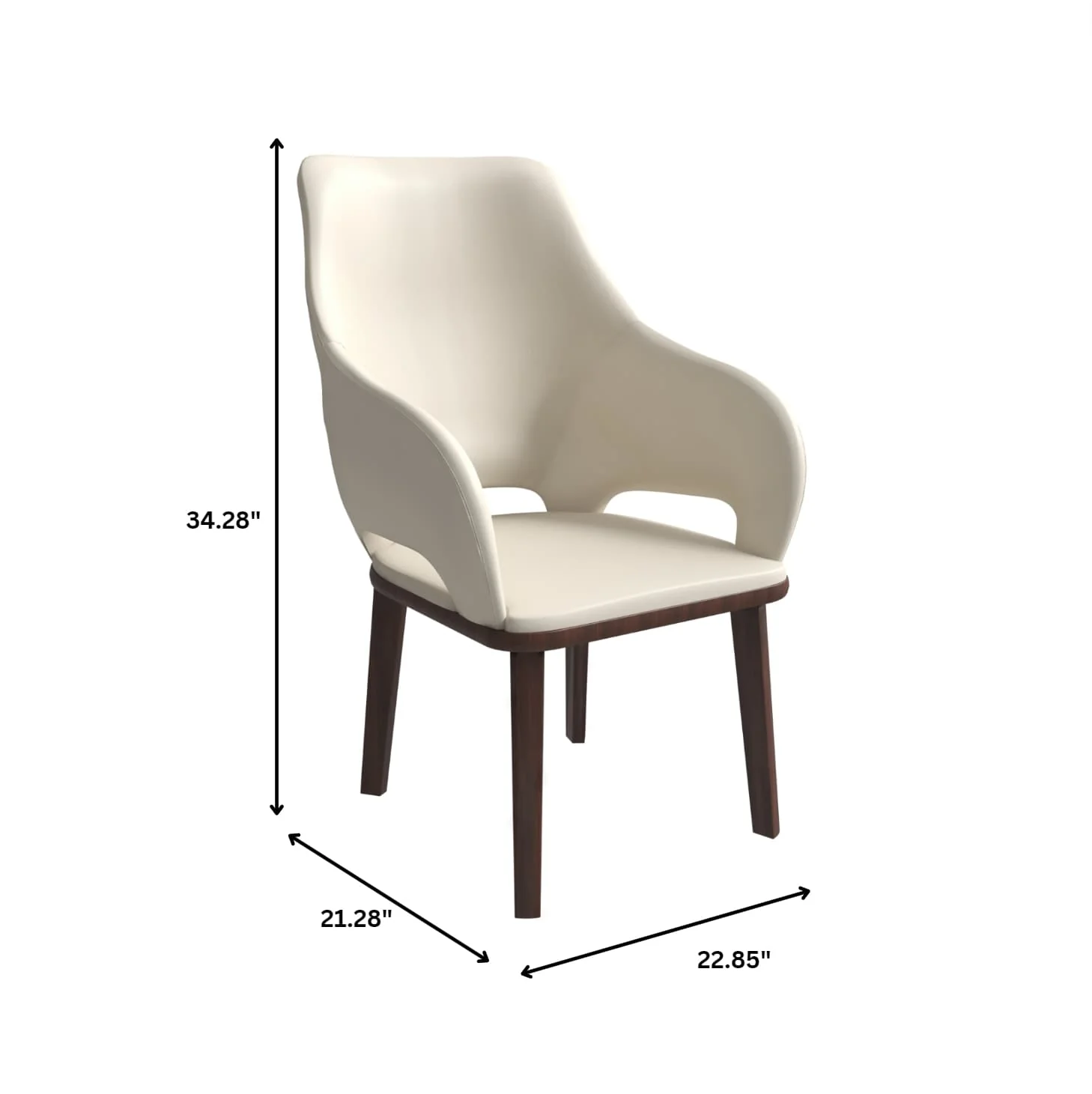 Vivara Collection Modern Dining Chair in Light Taupe Set of 2