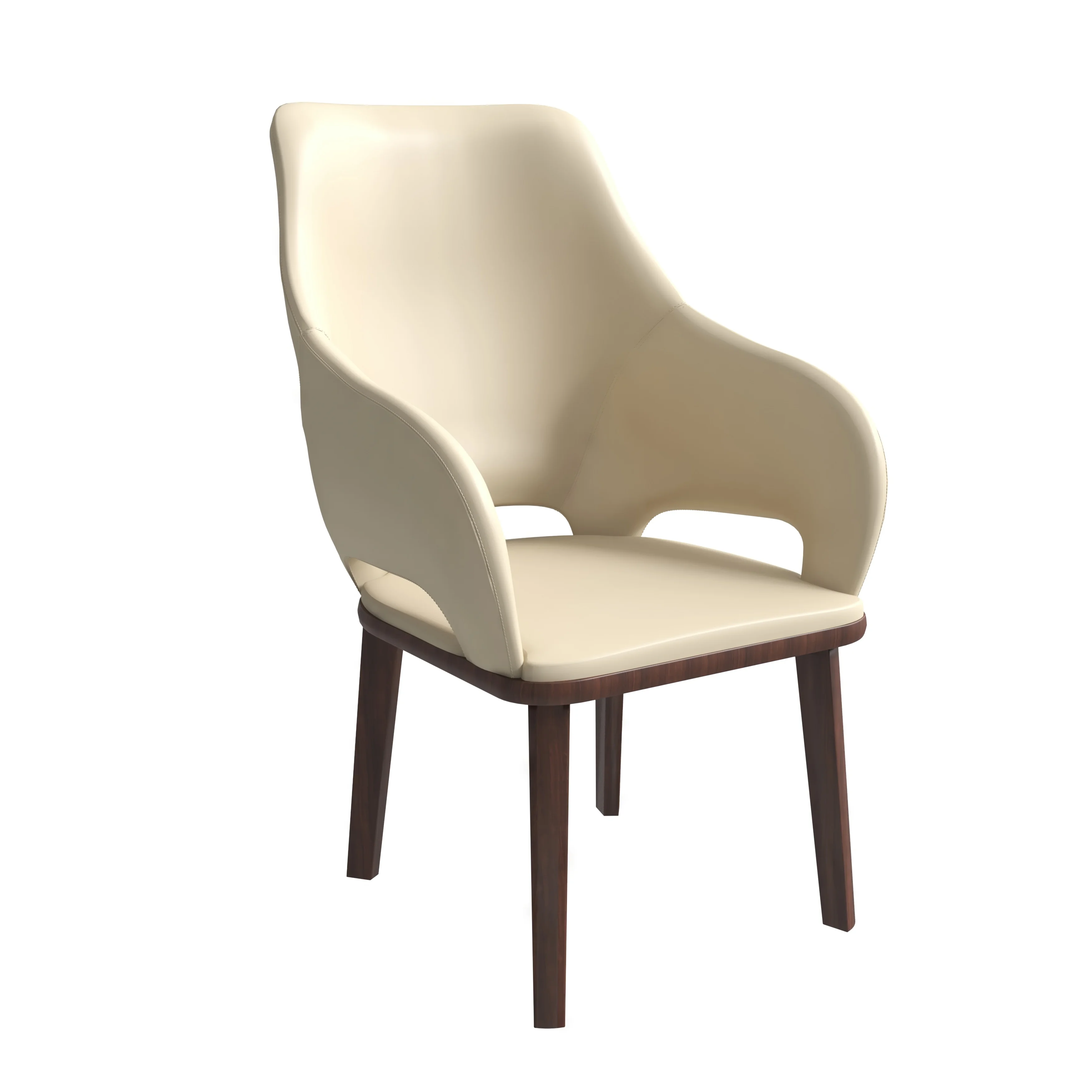 Vivara Collection Modern Dining Chair in Off White Set of 2