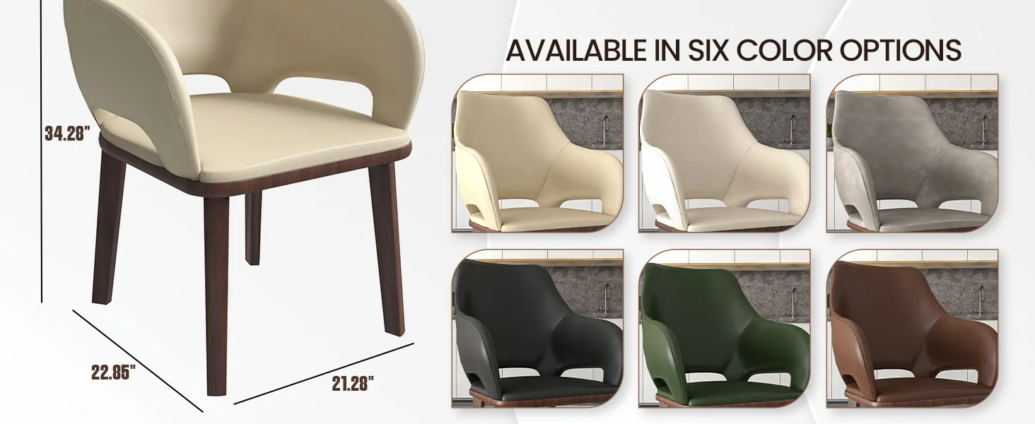 Vivara Collection Modern Dining Chair in Off White Set of 2