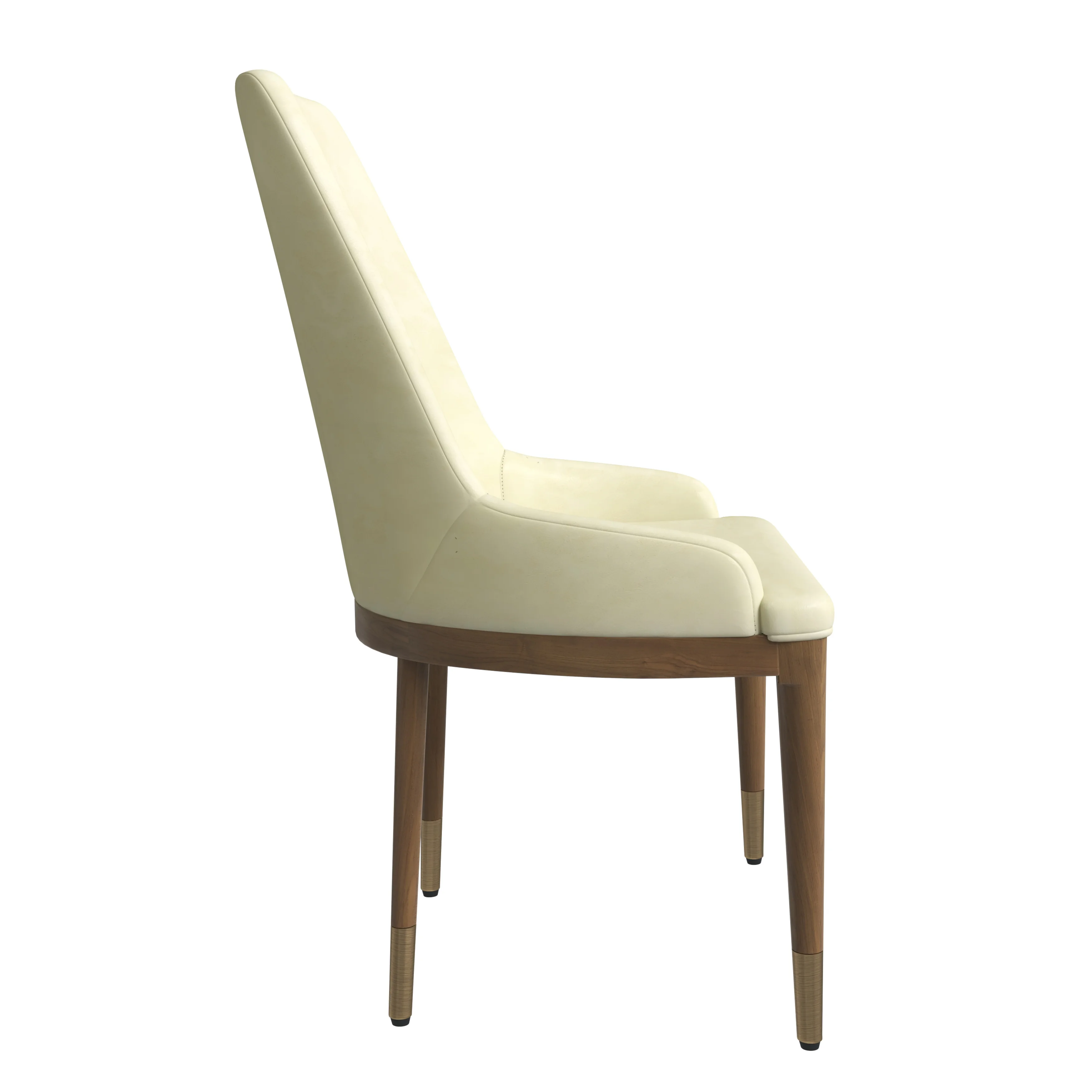 Viva Collection Modern Wooden Dining Chair in Cream