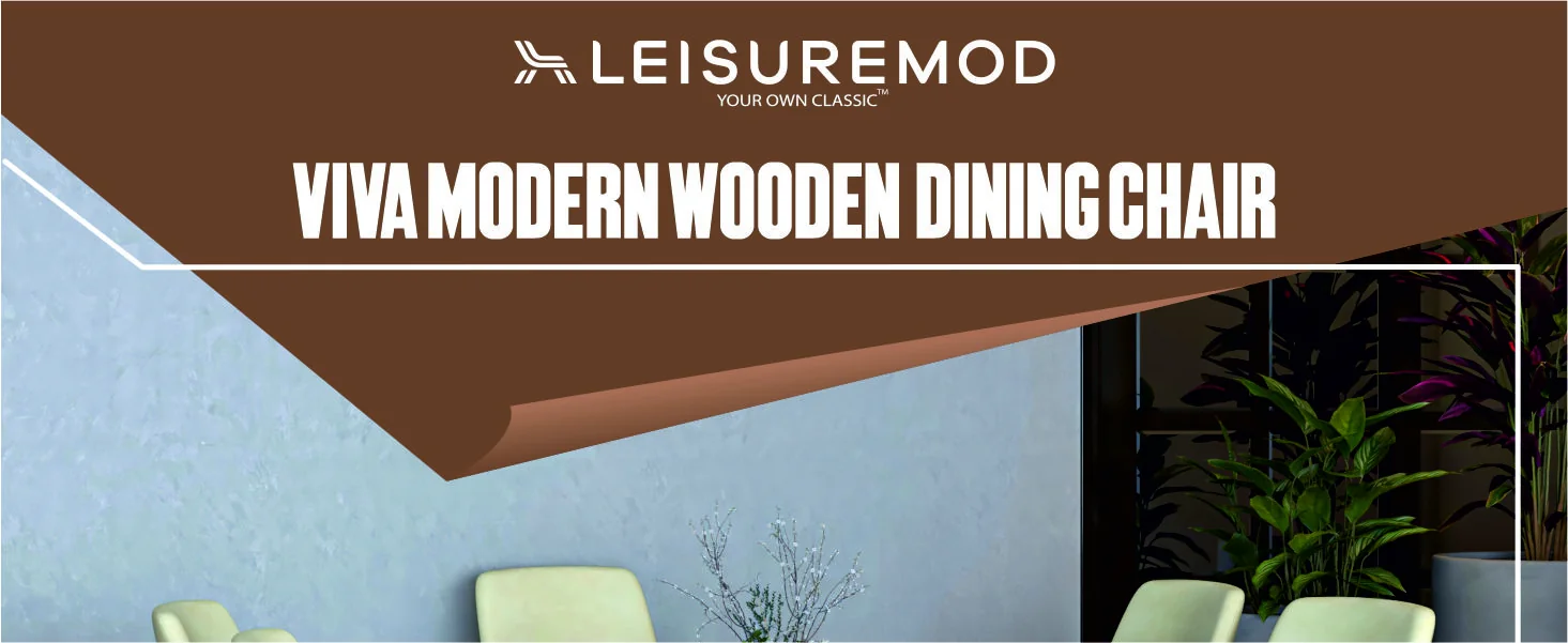 Viva Collection Modern Wooden Dining Chair in Cream Set of 2