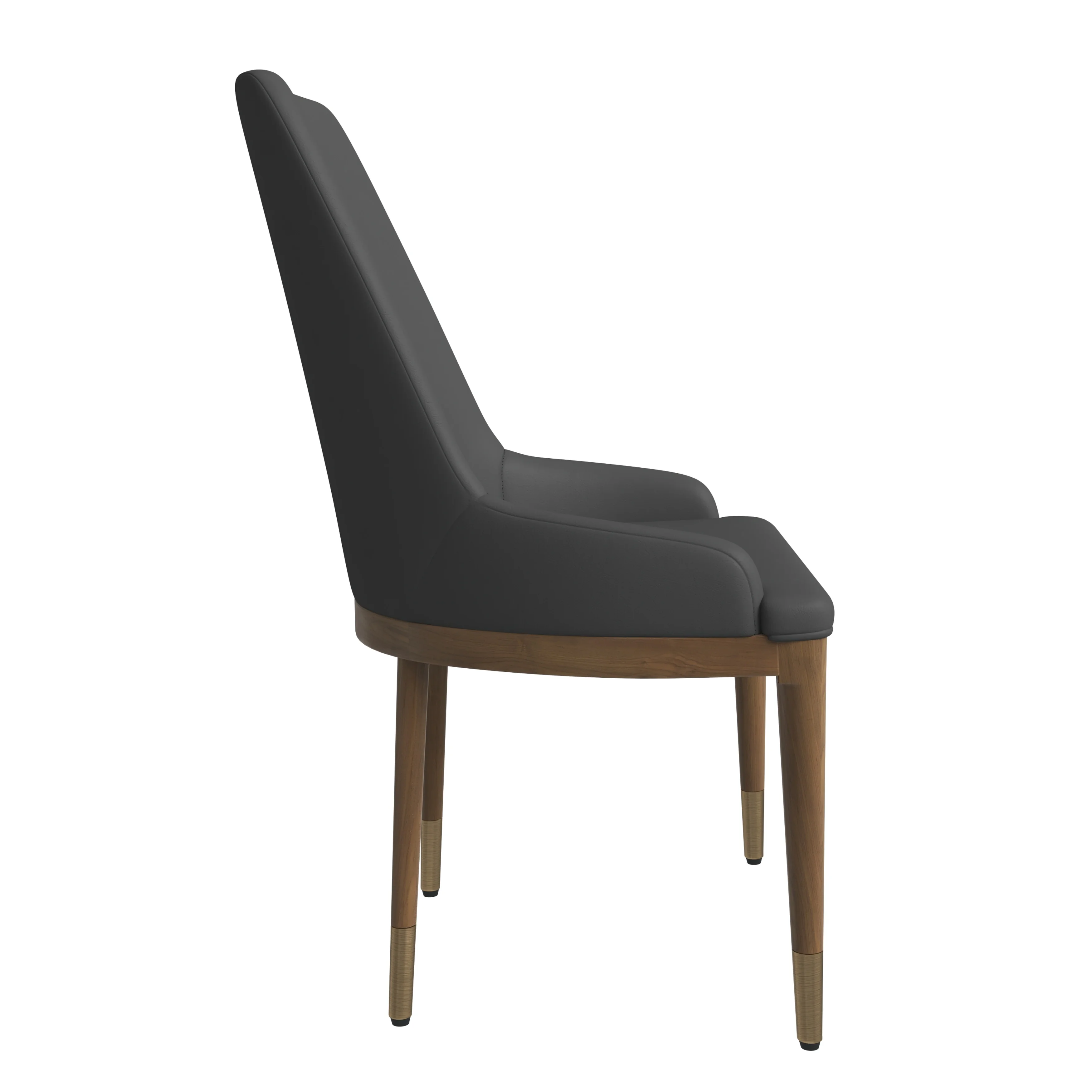 Viva Collection Modern Wooden Dining Chair in Dark Grey