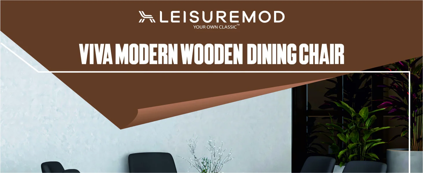 Viva Collection Modern Wooden Dining Chair in Dark Grey Set of 2