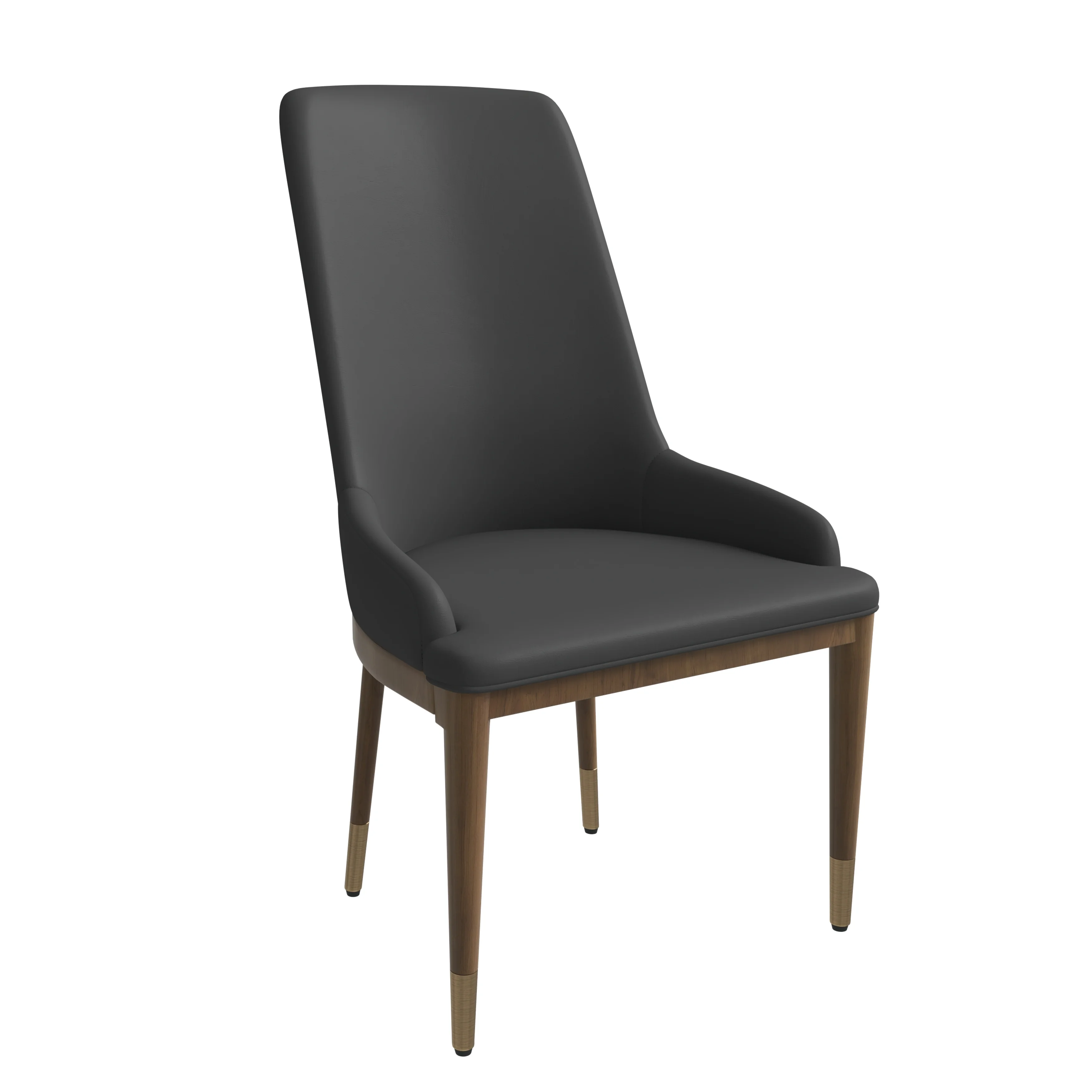 Viva Collection Modern Wooden Dining Chair in Dark Grey Set of 2