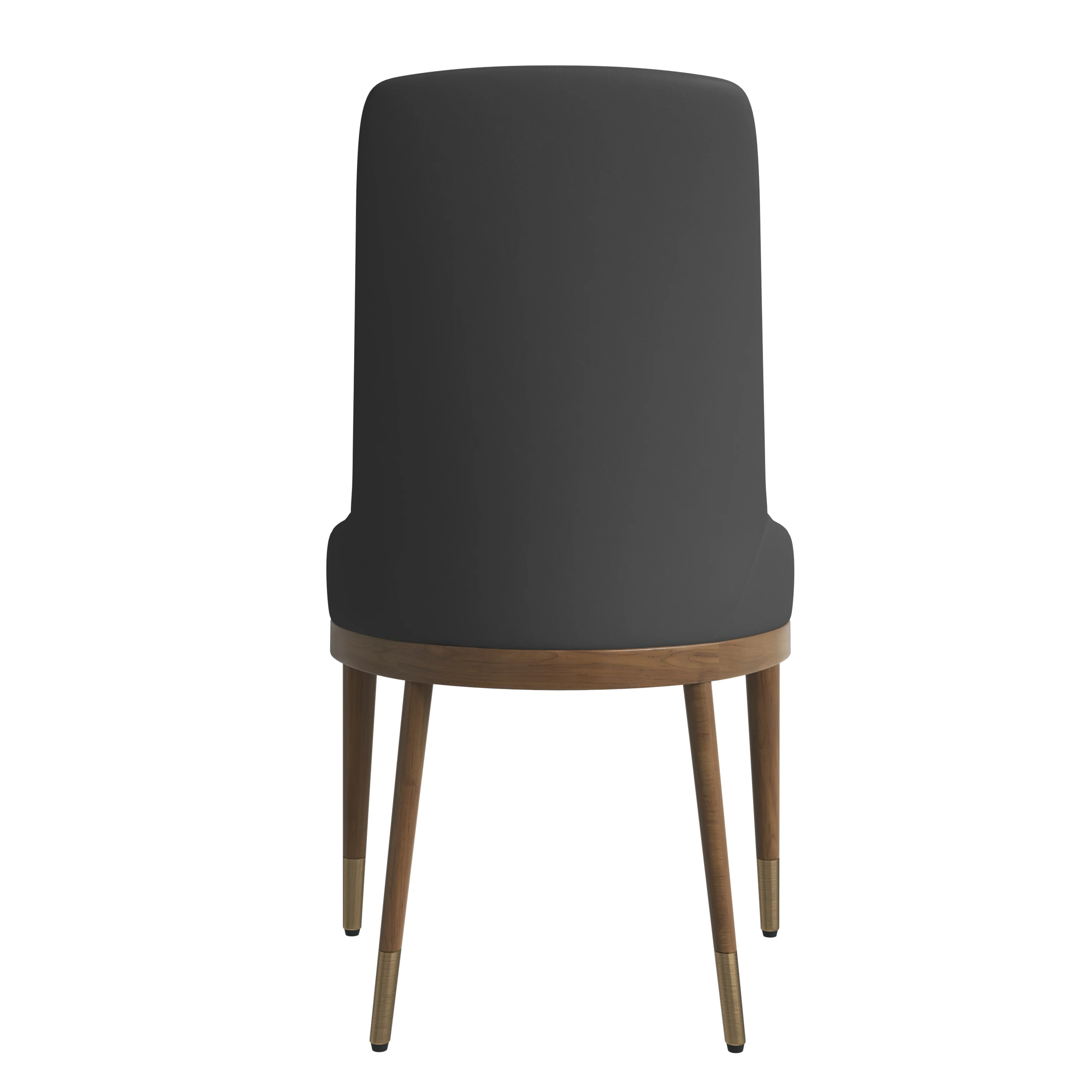 Viva Collection Modern Wooden Dining Chair in Dark Grey Set of 2