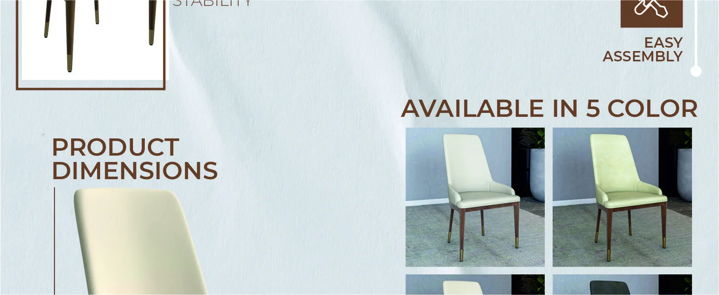 Viva Collection Modern Wooden Dining Chair in Light Toupe