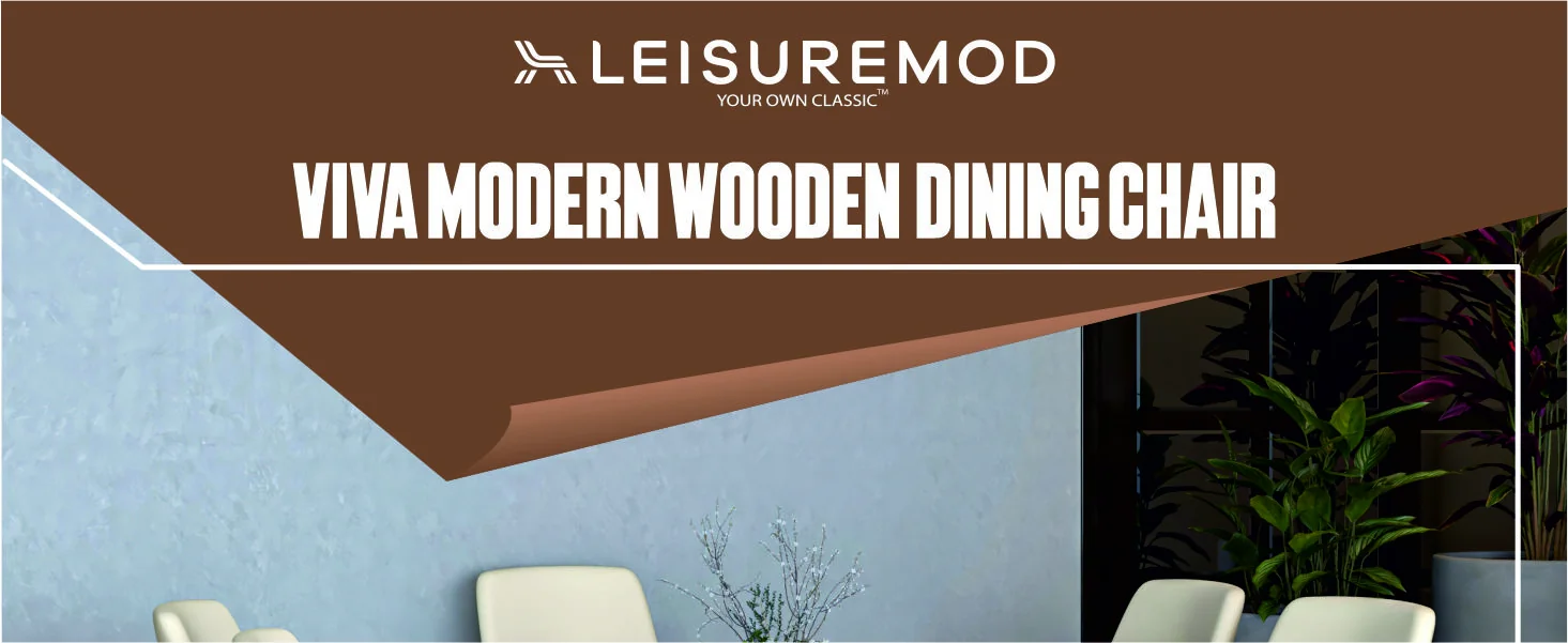 Viva Collection Modern Wooden Dining Chair in Light Toupe Set of 2