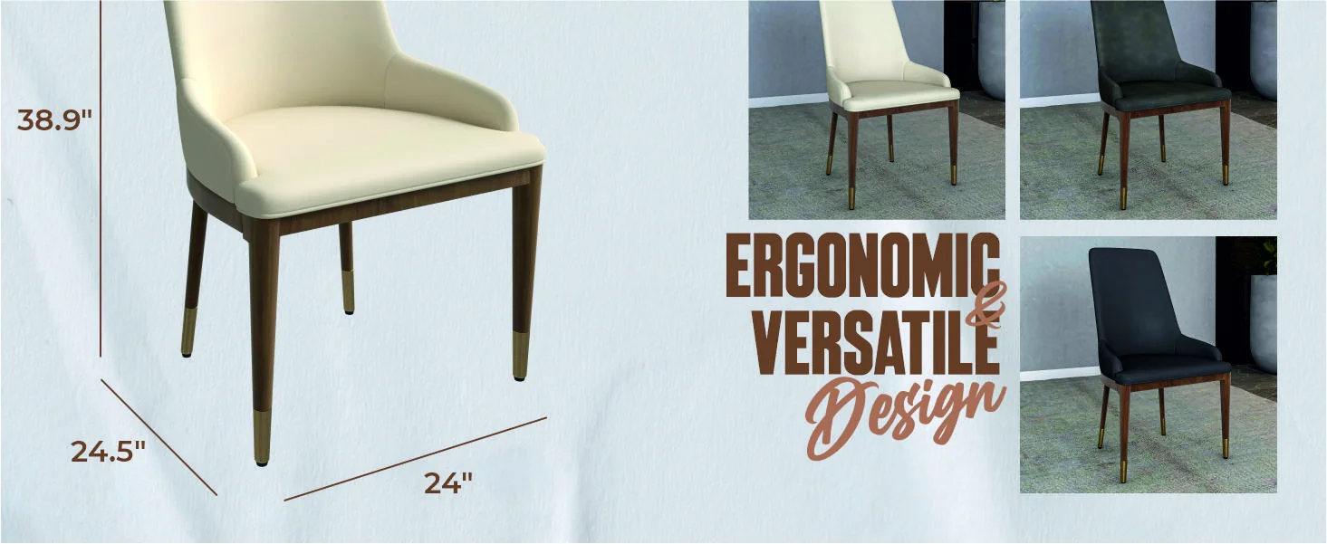 Viva Collection Modern Wooden Dining Chair in Light Toupe Set of 4