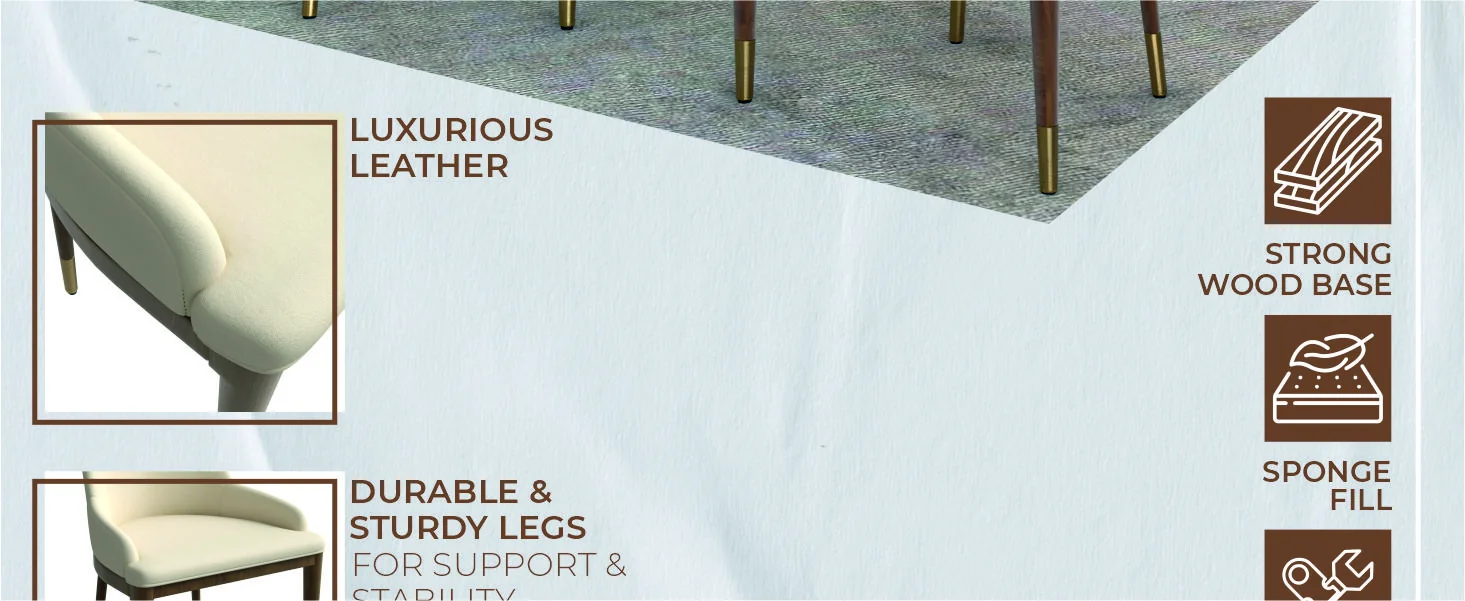 Viva Collection Modern Wooden Dining Chair in Light Toupe Set of 4